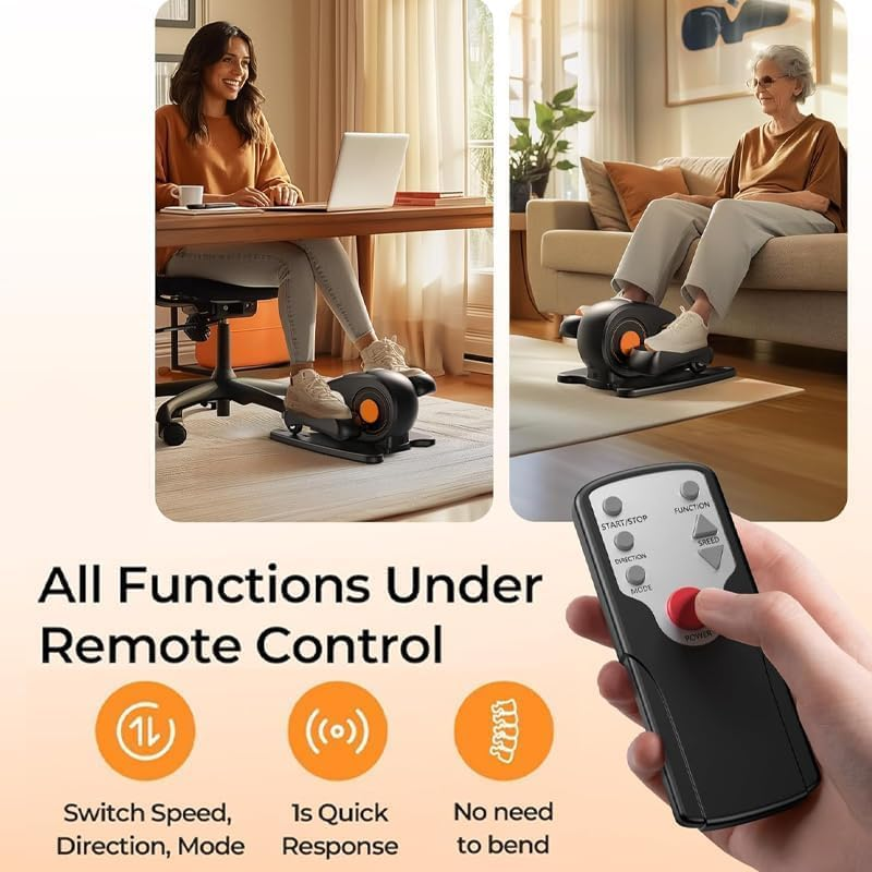 Under Desk Elliptical Machine Electric Ellipse Leg Exerciser for Seniors Fully Assembled Seated Pedal Exerciser image number 6