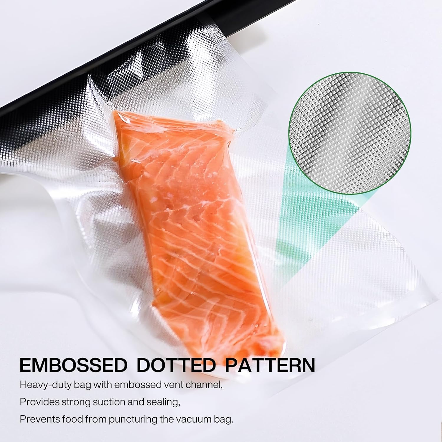 15X25Cm Vacuum Food Preservation Bag 100PCS Vacuum Sealer Bags Transparent Food Packaging Bag Vacuum Seal Freezer Bags Compatible with All Vacuum Machines Precut Bags ﻿