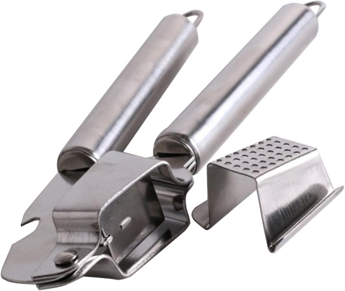 Manual Garlic Press, Stainless Steel Erosion Proof Curved Garlic Mincer, Easy to Squeeze and Wash, Kitchen Tool with Ergonomic Handle for Home, Any Kitchen Without image number 6