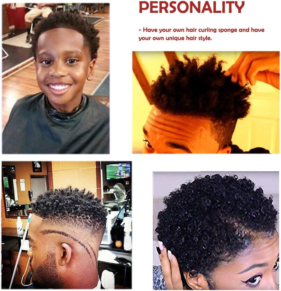 3Pcs Magic Hair Twist Sponge Brush, AUHOKY Premium Two-Sided Barber Curl Sponge with Small Holes, Men Women Children Hair Styling Care Tool for Afro Curling Coils Wave Hair Dreadlocks(3Colors)