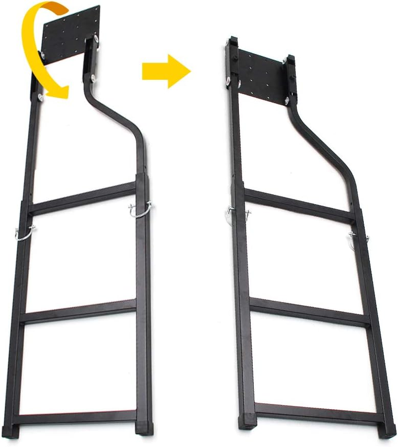 KMFCDAE Tailgate Ladder Pickup Truck Accessories Universal Extension Step Ladder with Stainless Steel Self Drilling Hex Screws image number 2