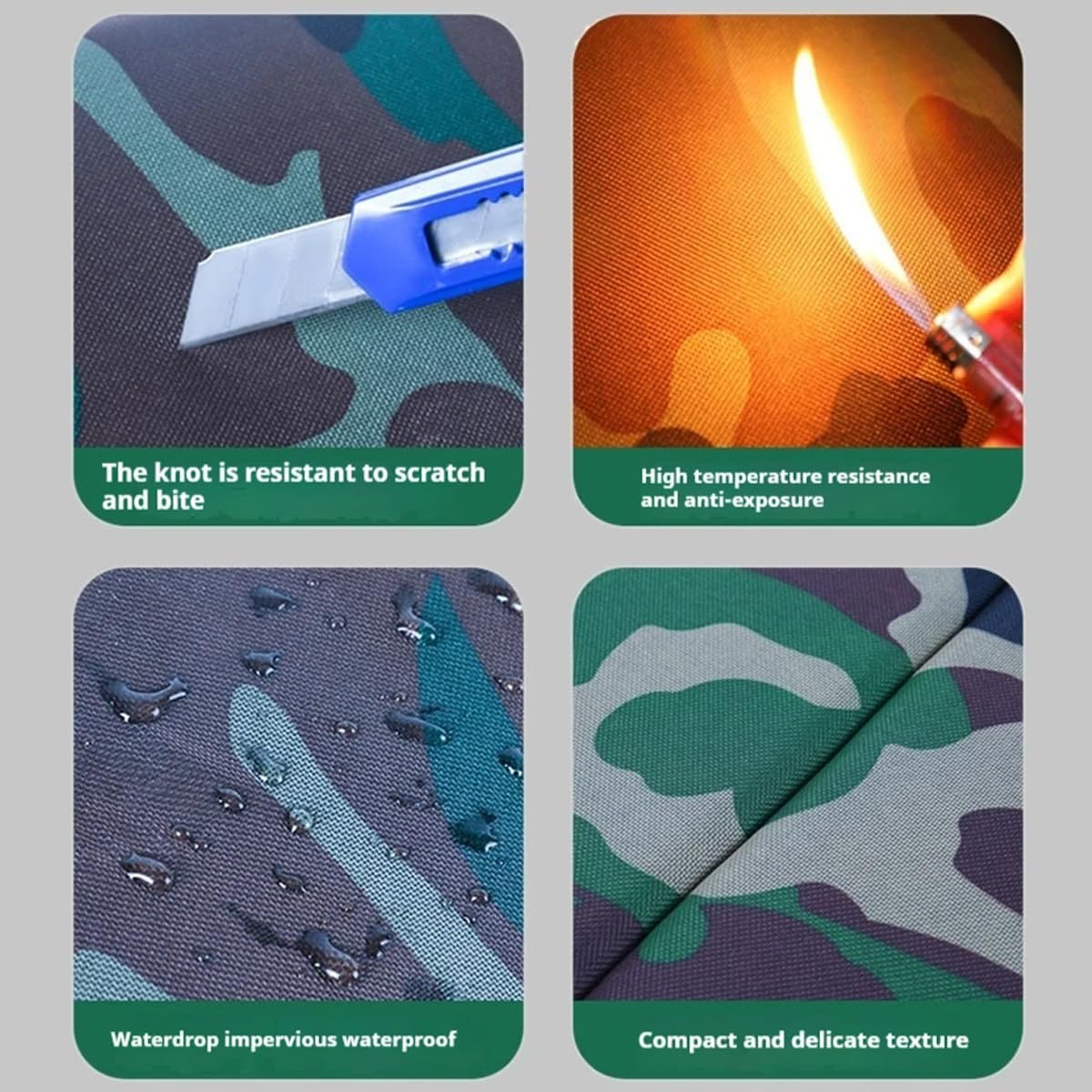 AIMALL Waterproof Outdoor Cat Dog House, Durable Polyester Camouflage Pet Shelter, Warm Windproof Rainproof Pet Retreat image number 6