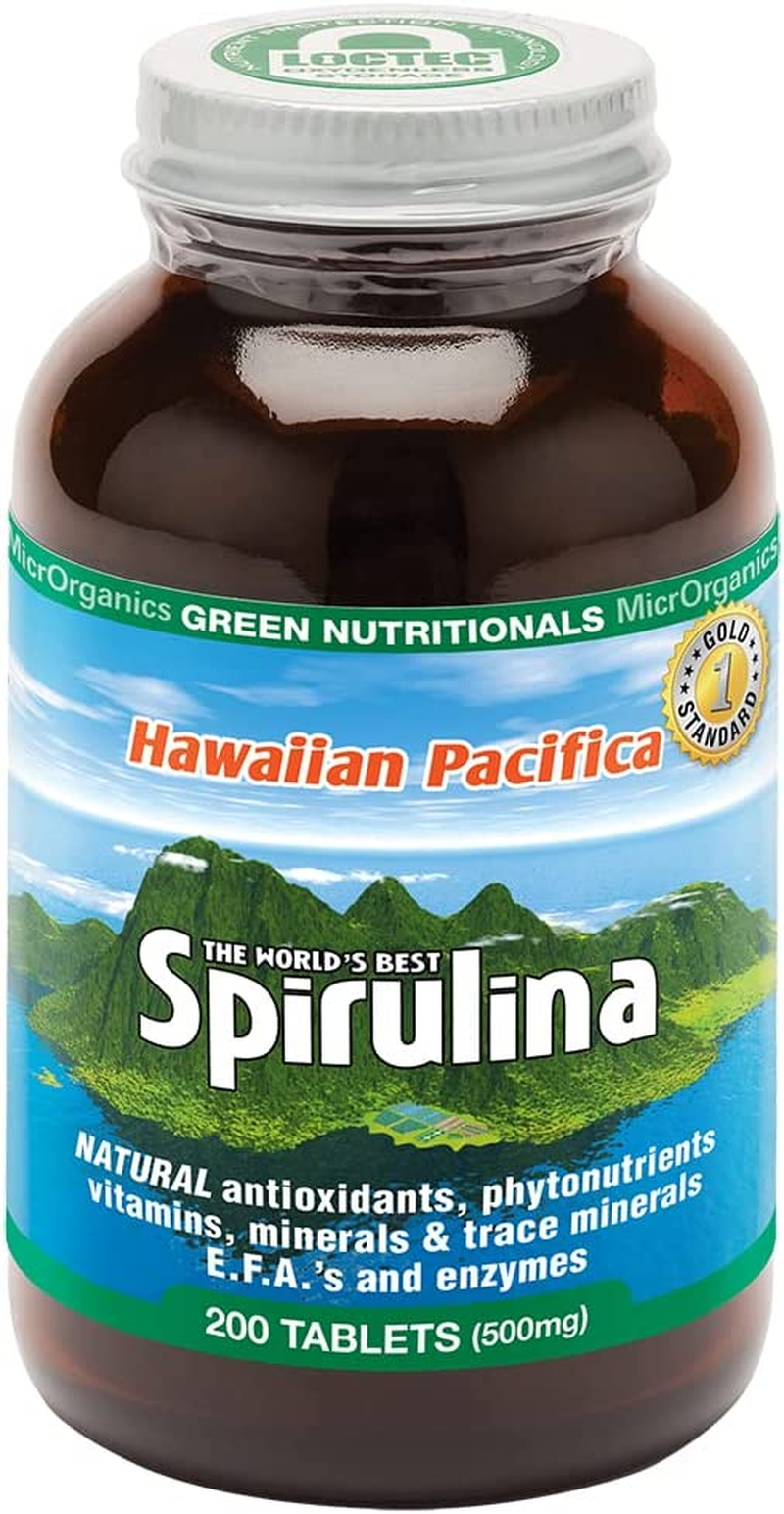 Green Nutritionals Hawaiian Pacifica Spirulina 200 Tablets - Vegan Friendly image number 1
