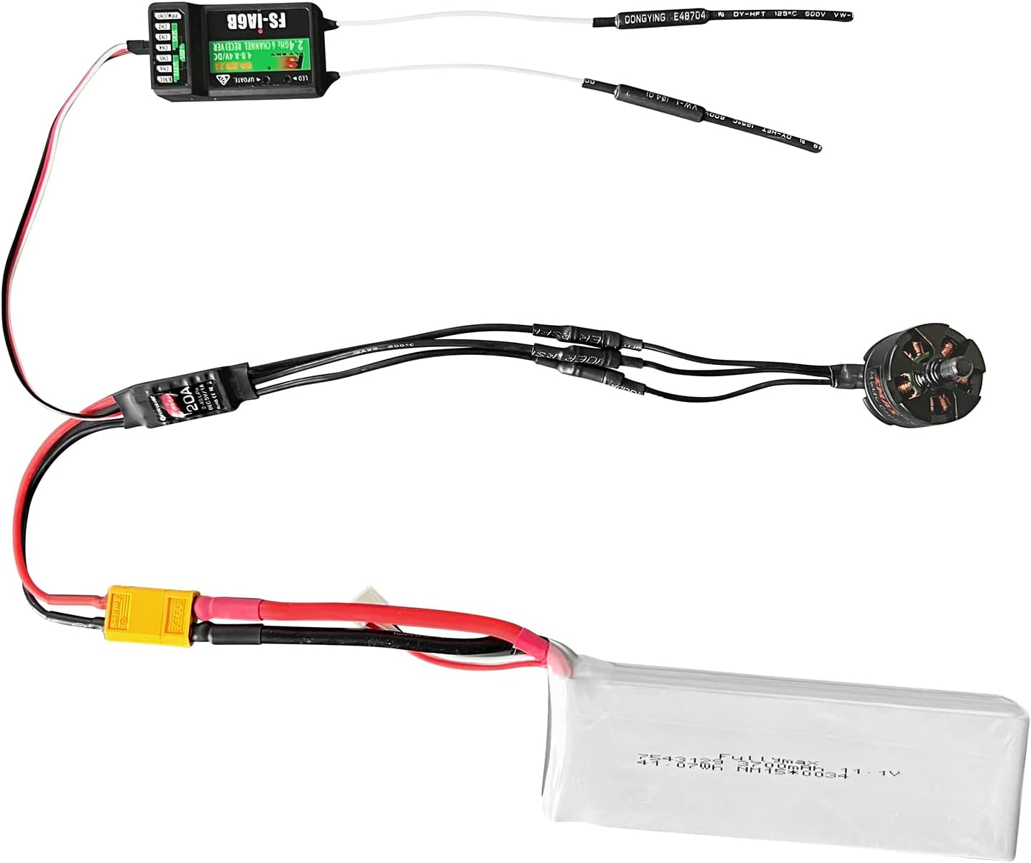 HAWK'S WORK Brushless ESC, Super Light & Small Size 20A Electric Speed Controller with 5V1A BEC for Multi-Rotor Drone RC Airplane (1 Pack) image number 4