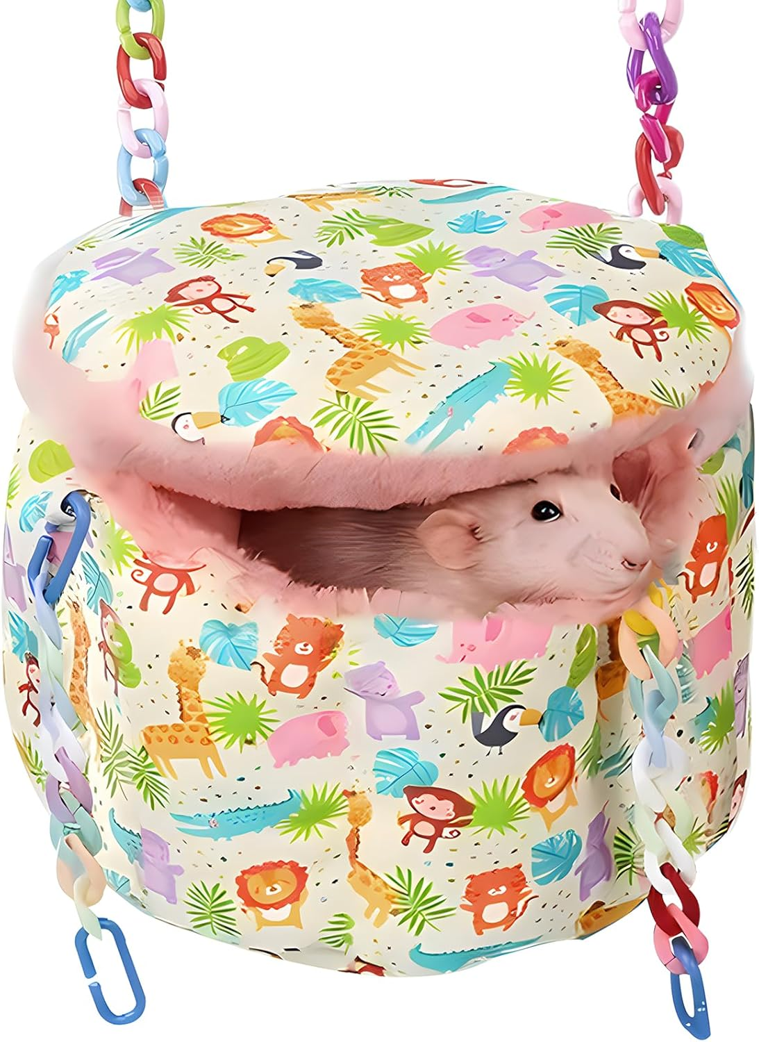 Jevnd Rat Hammock for Cage, Rat Hanging Bed, Rat Cage Accessories Warm Sleeping Nest Bed, Small Animal Cage Hammock for Rats, Mice, Sugar Glider, Squirrel