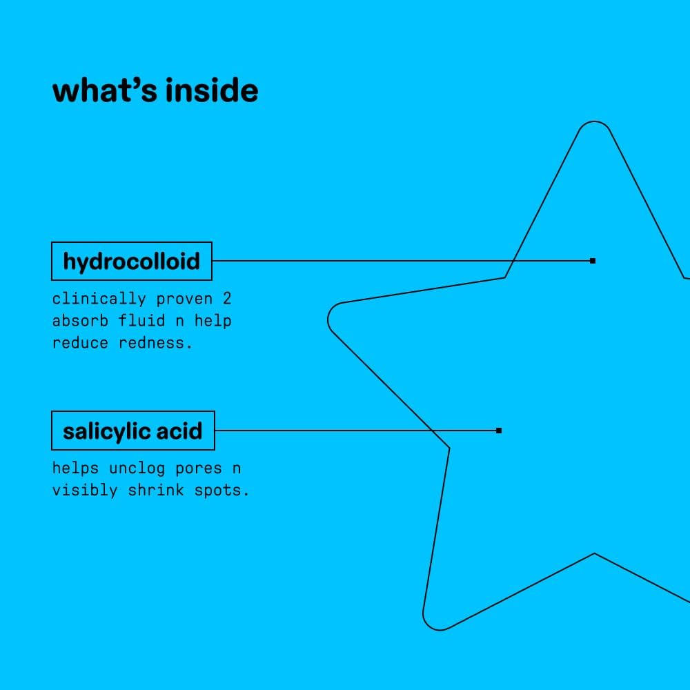 Starface World Hydro-Star + Salicylic Acid BIG PACK, Hydrocolloid Pimple Patches with 1% Acid, Helps Soothe Deep Spots, Cute Star Shape (96 Count) image number 1