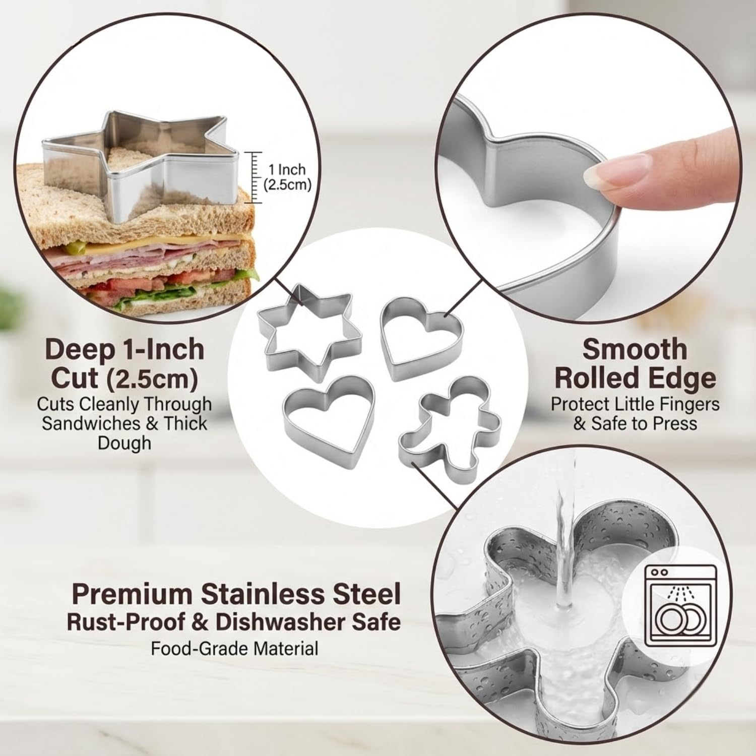 Under the Sea Creatures Cookie Cutter Set-3.5" 3"-7 Piece-Shark, Seastar, Seashell, Seahorse, Whale, Octopus, Fish Cookie Cutters Molds for Kids Birthday Party Supplies Favors. image number 1