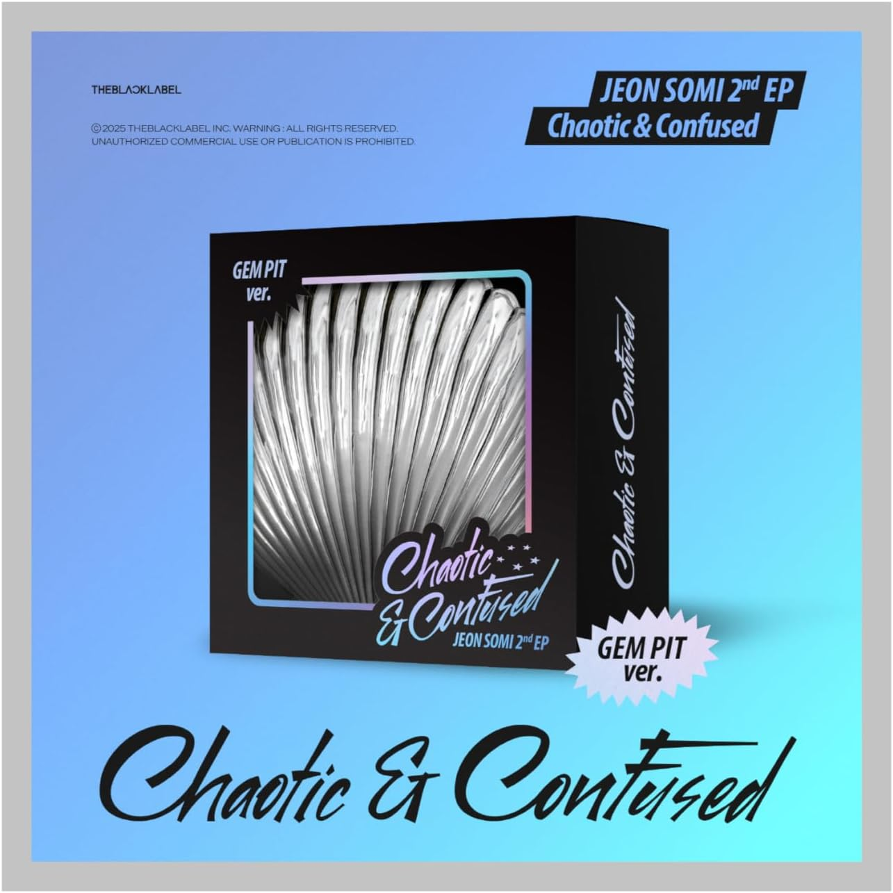 Jeon Somi Chaotic & Confused 2Nd EP Album GEM PIT Version Outbox+Metal Shell Box+Keyring+Lyrics Postcard+Photocard+Tracking Sealed
