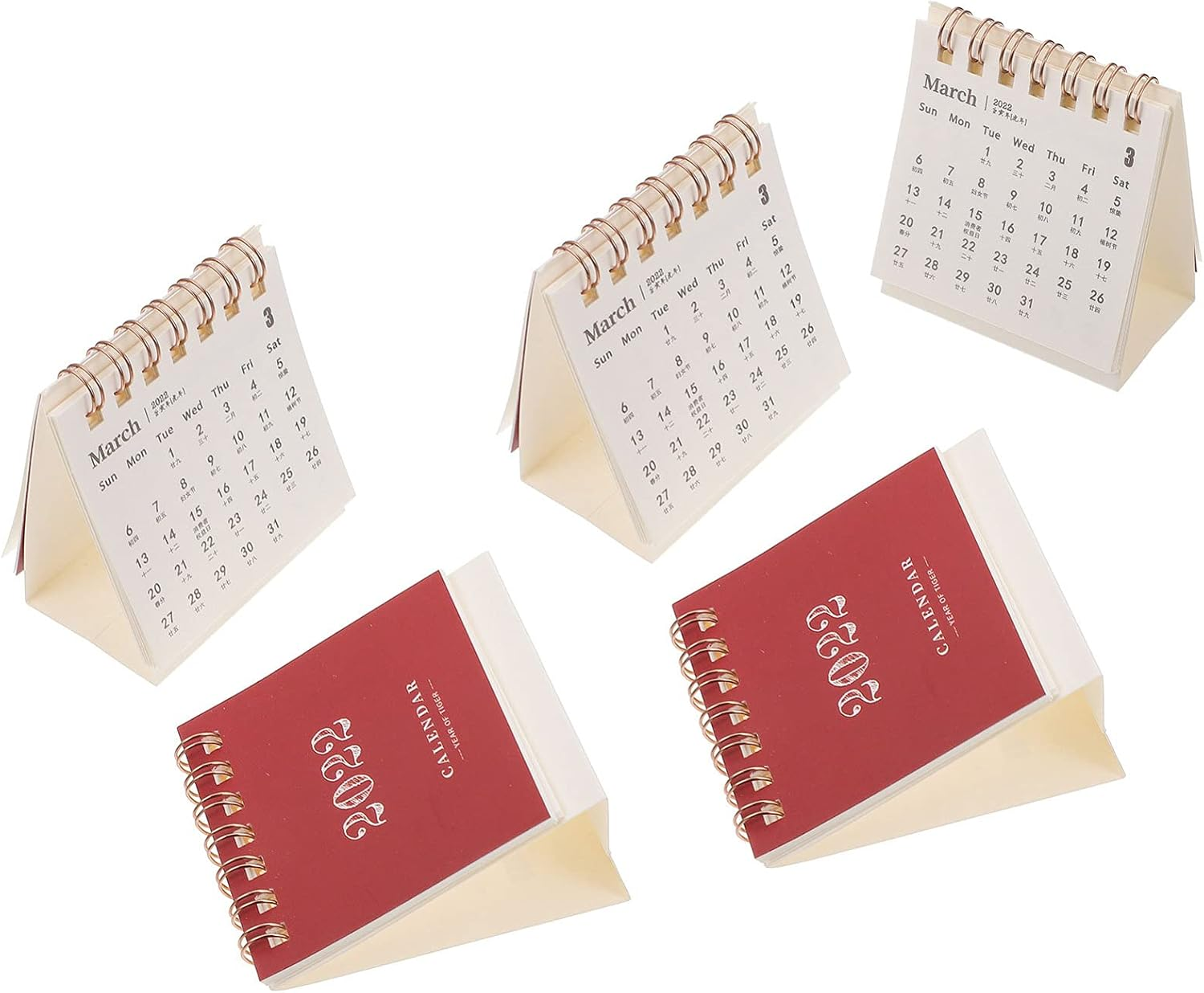 STOBOK 20Pcs Desktop Calendar Table Paper Calendar Yearly Agenda Planner for Home Office Use image number 5