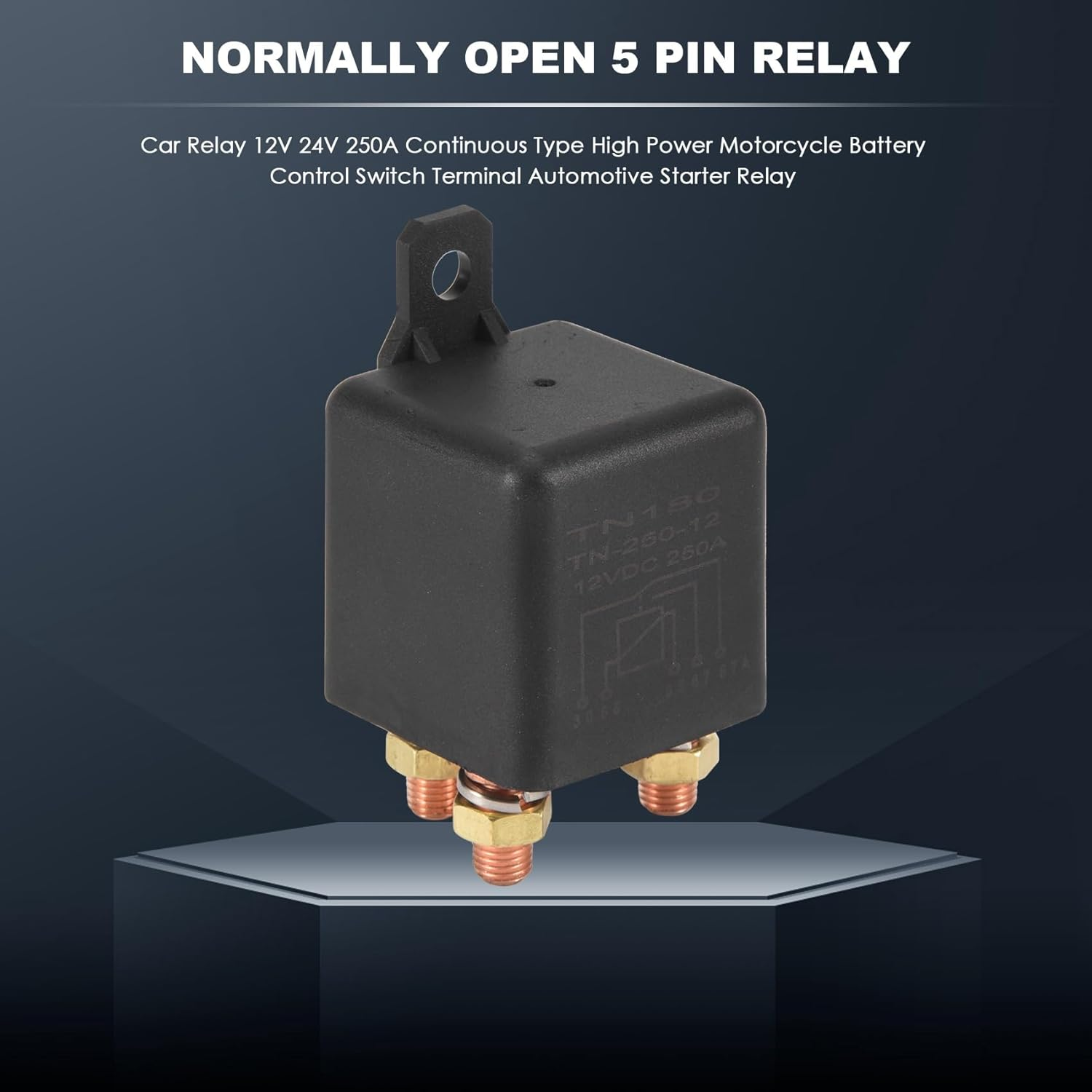 Car Relay 12V 250A Continuous Type High Power Motorcycle Battery Control Switch Terminal Automotive Relay image number 4