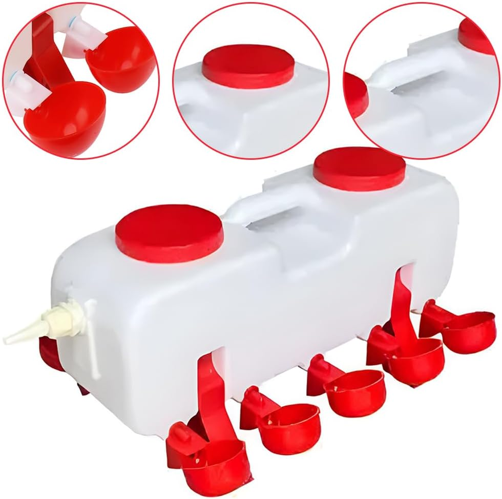 10L Automatic Chicken Drinker,Pet Waterer,Automatic Water Bowls,Standing Ducks Drinker,For Chicken,Duck,Goose,Easy Clean Plastic Feeding and Watering Feeder image number 6