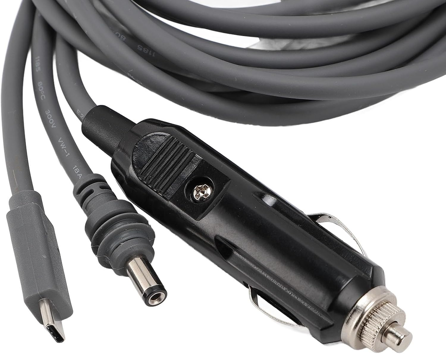 For Starlink Mini DC Power Cable, 3 in 1 DC Male to DC Male/Usb C/Car Charger Adapter, 100W, for Starlink Mini Cable, 18AWG, Water Proof (5M) image number 2