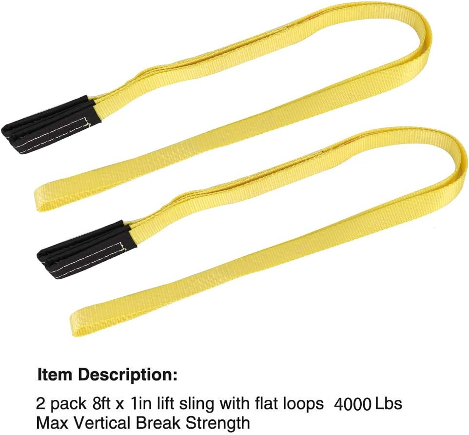 XSTRAP STANDARD Heavy-Duty 4,000 LB Breaking Strength 65 FT Rope Hoist with 2PK 8 FT Lift Sling (Black) image number 4