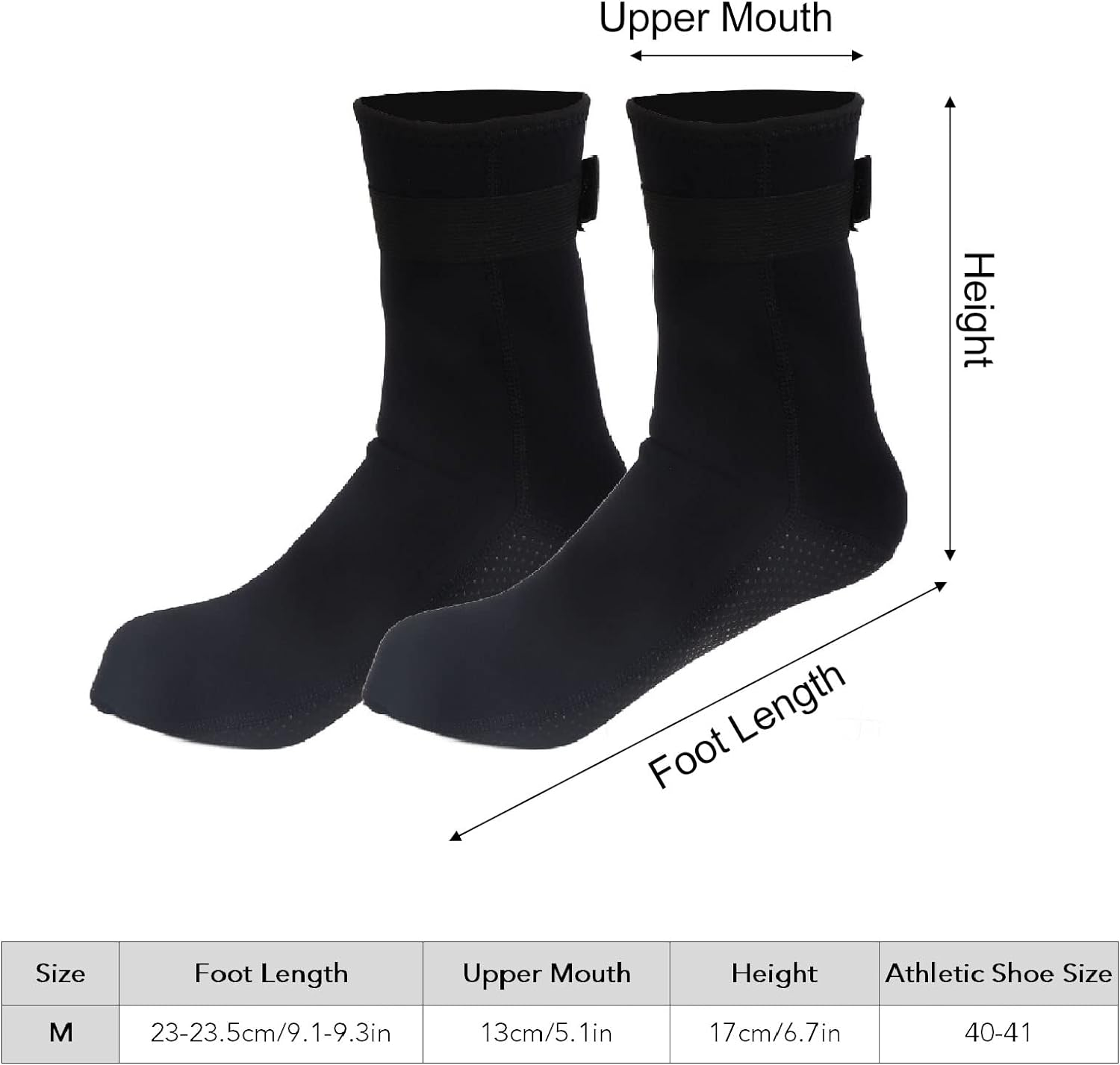 Ejoyous 3Mm Neoprene Dive Socks (Unisex) High Elasticity Wear-Resistant Warm, Bandage Buckle Anti-Water, Breathable Quick-Dry, for Swimming & Wading image number 6