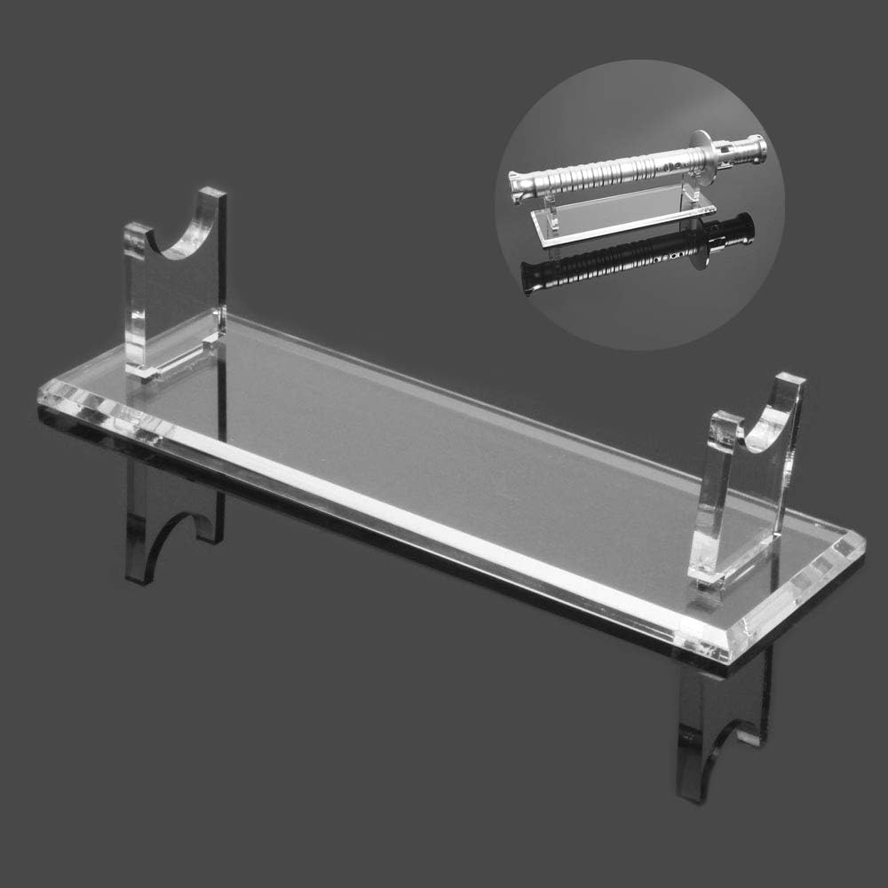 LEILIN Lightsaber Stand - Acrylic Sword & Lightsaber Display Stand, Supports All Swords (Clear, 1 Piece) image number 3