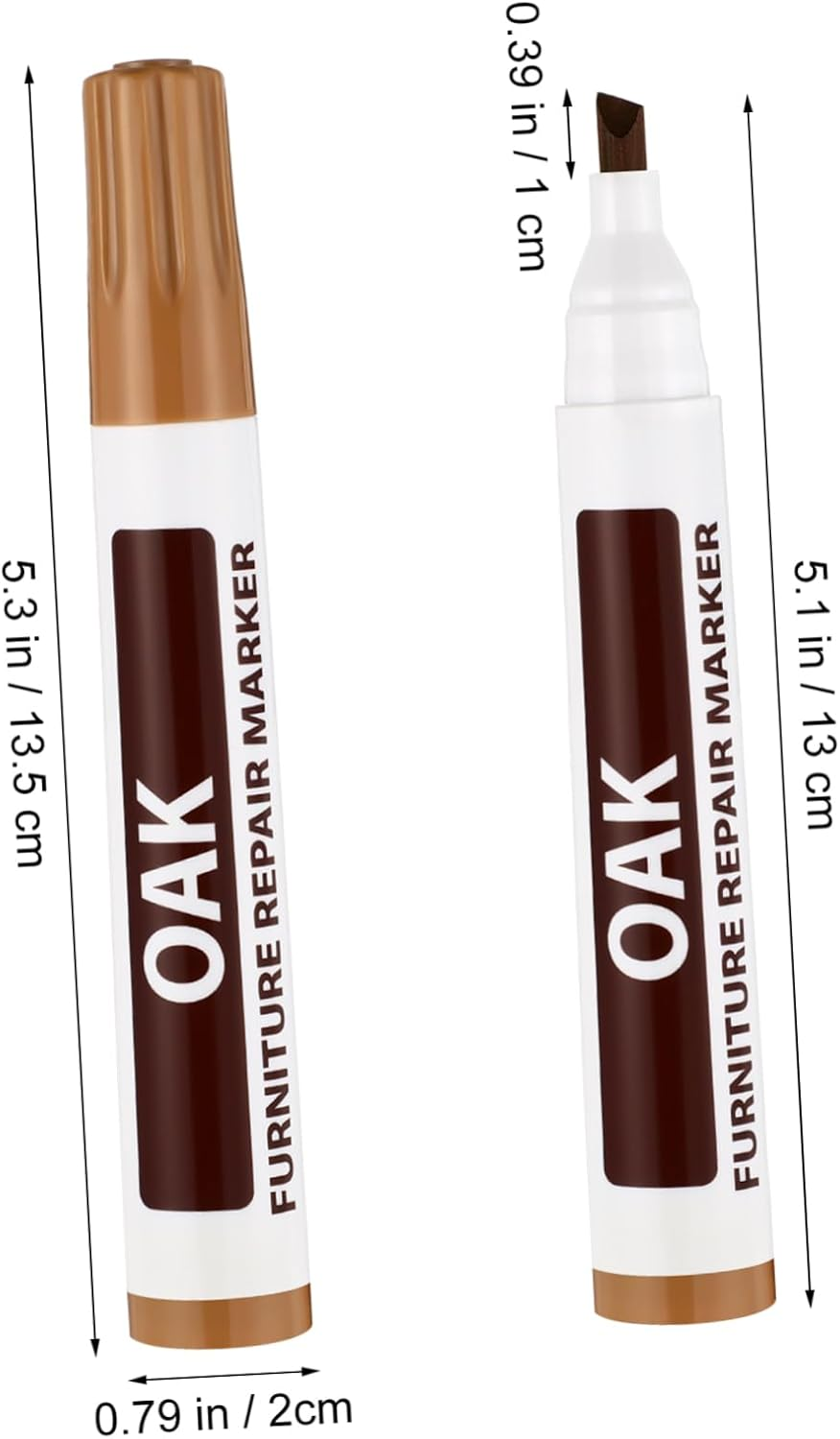 Furniture Touch up Marker 6Pcs Set Oil-Based Repair Pens for Wooden Furniture Scratch and Blemish Concealing, Suitable for Oak Walnut Teak Restoration and Home Repair image number 5