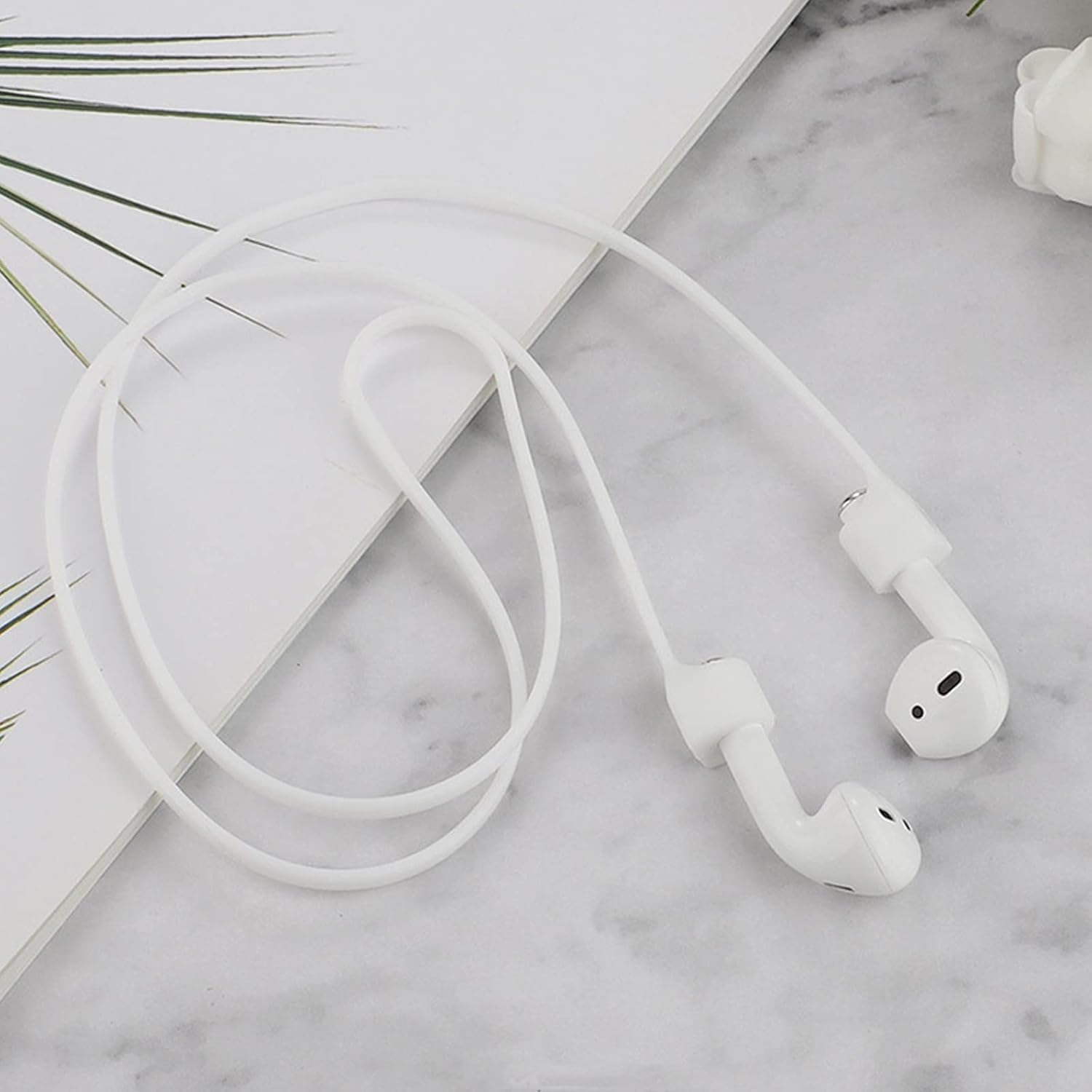 Airpods Accessories:2 Pack Ear Hooks and Magnetic Anti-Lost Neck Strap Lanyard for Airpods,Magnetic Anti-Lost Design,Lightweight,Easy to Fix. Suitable for Daily Use, Sports, Outdoor Trips. image number 6