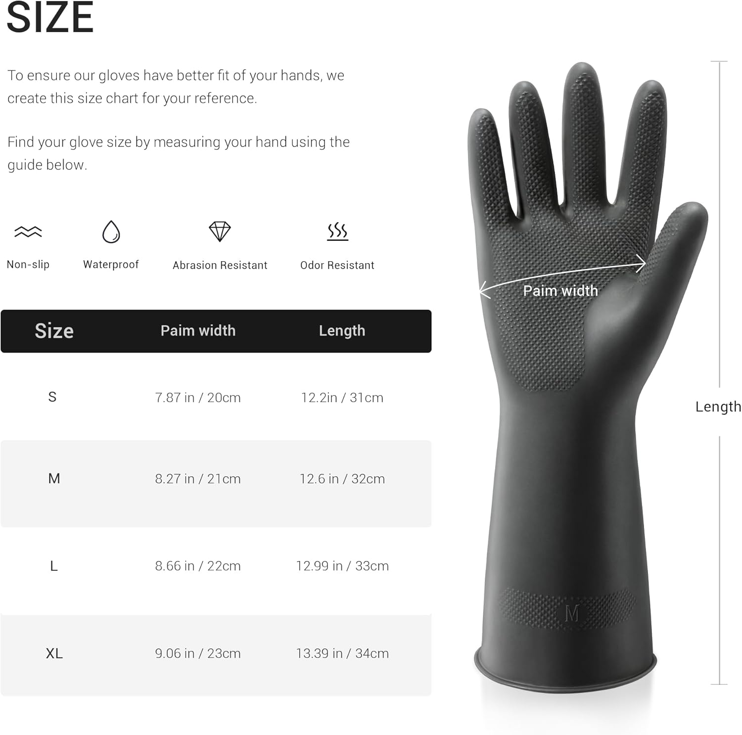 Thxtoms 3 Pairs Latex Cleaning Gloves, Durable Heavy Duty Dishwashing Gloves for Kichen Housework, Extra Large