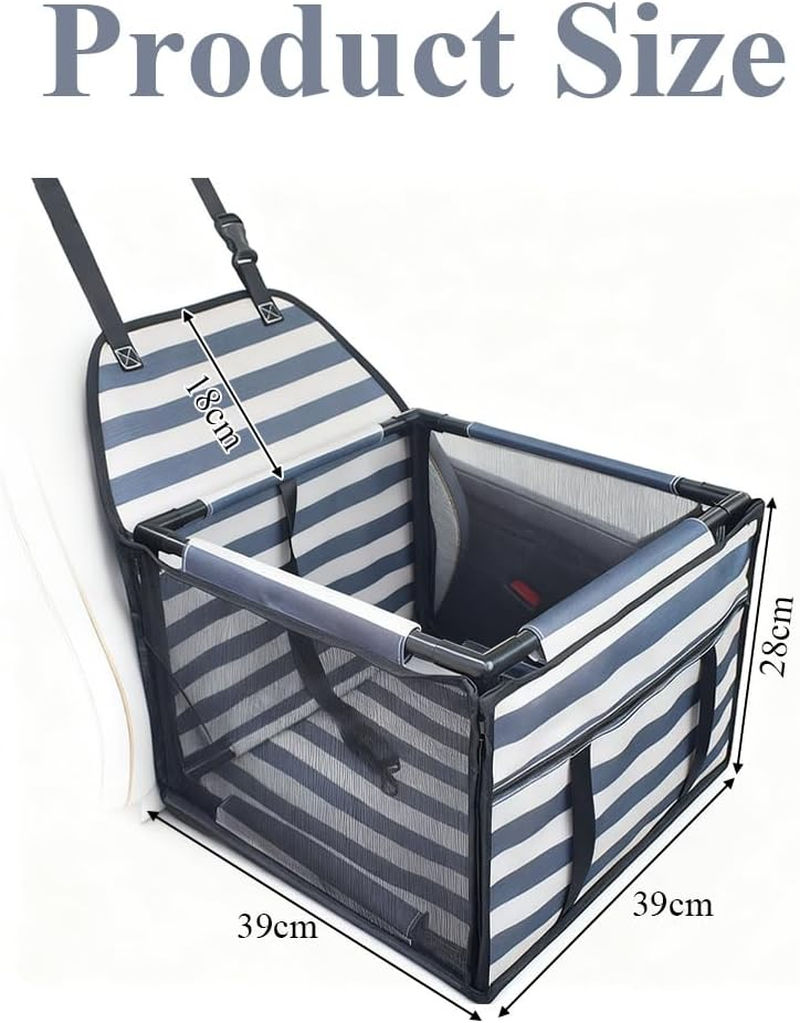 Pet Car Booster Seat, Portable and Breathable, Dog Carrying Bag, Safe and Stable, with Leash and Seat Belt, Waterproof Pet Bag, Suitable for Dogs, Cats image number 2