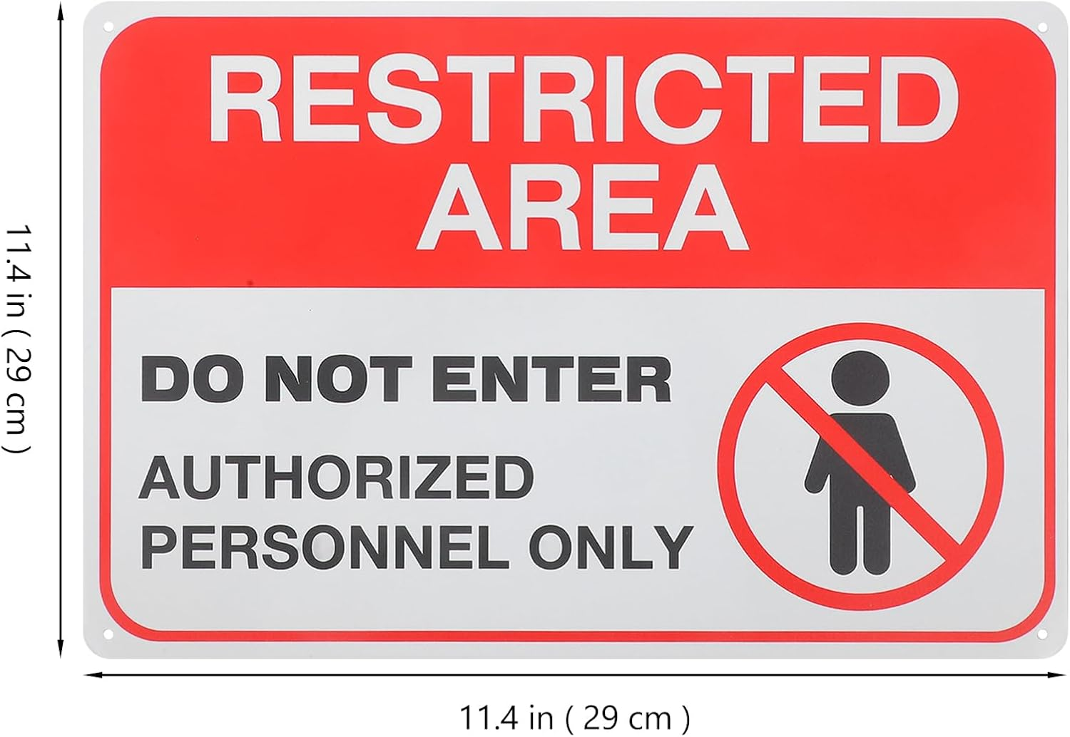 Gatuida Do Not Enter Warning Sign - Iron Safety Caution Sign For, Garden, Office, Indoor Outdoor Use, 11.8" X 7.9" image number 1