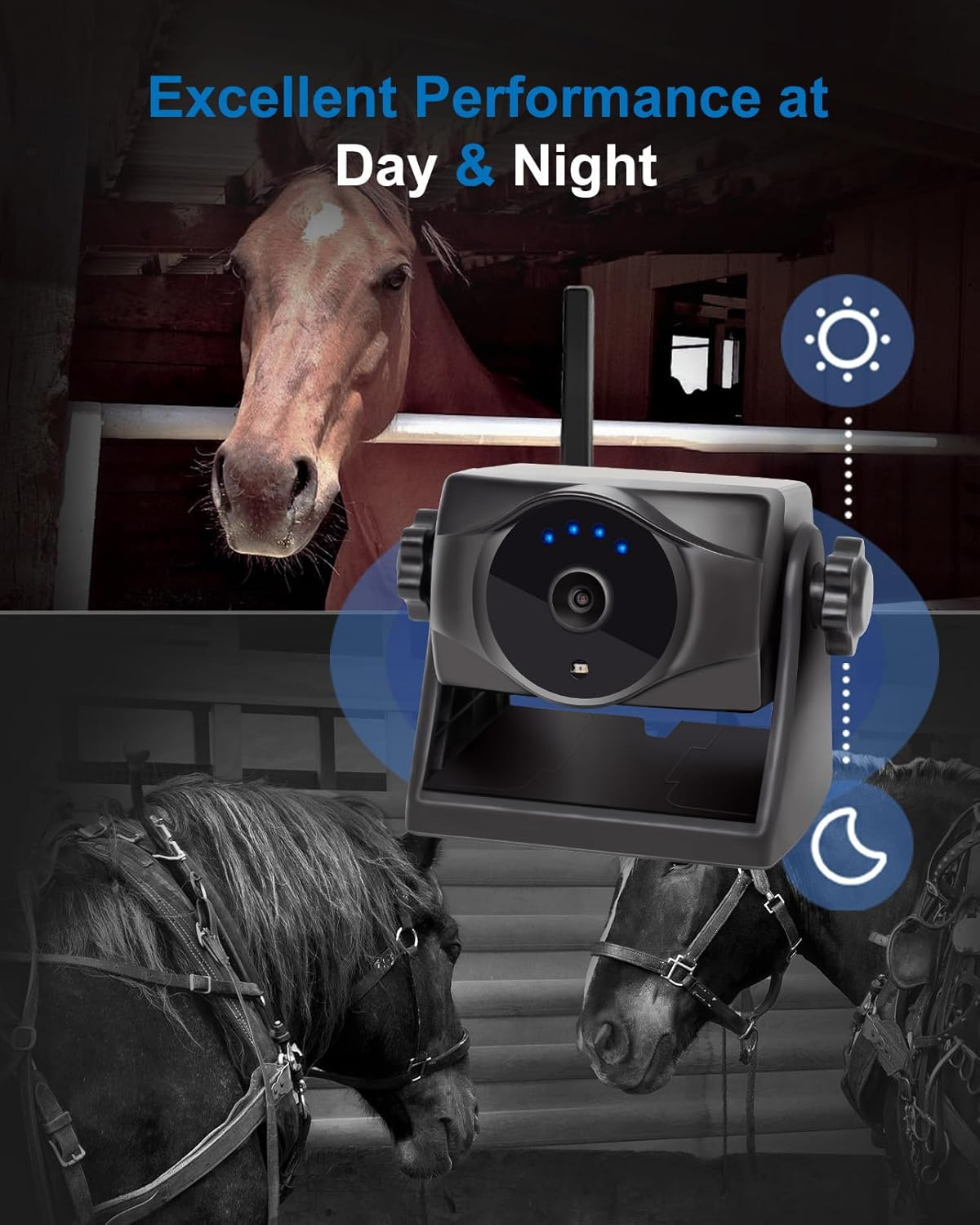 INSEETECH 1080P Magnetic Wireless Reversing Camera,90 Days Standby Rechargeable Battery, Waterproof Ip69K,Night Vision, Rear/Front View Camera for Caravan Trailer Pickup RV Car for Iphone Ipad Android image number 5