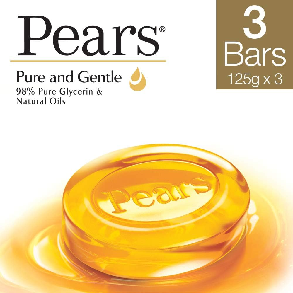Pears Pure & Gentle Soap Bar, 3 X 125Gm
