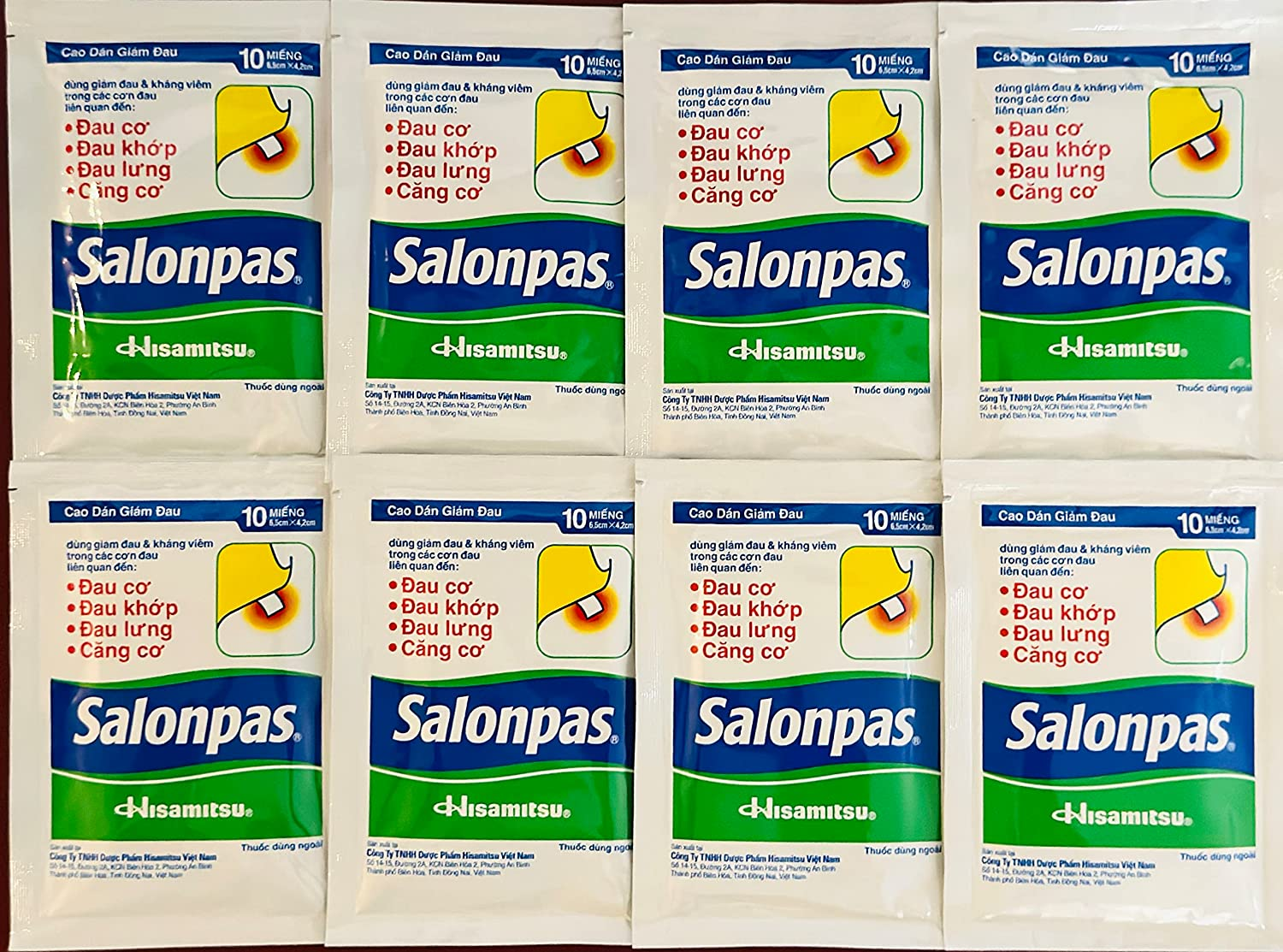 Hisamitsu Salonpas Pain Patch 80 Patches Herbal Menthol Self Adhesive Pain Relief Patch for Sore Muscles, Arthritis image number 1