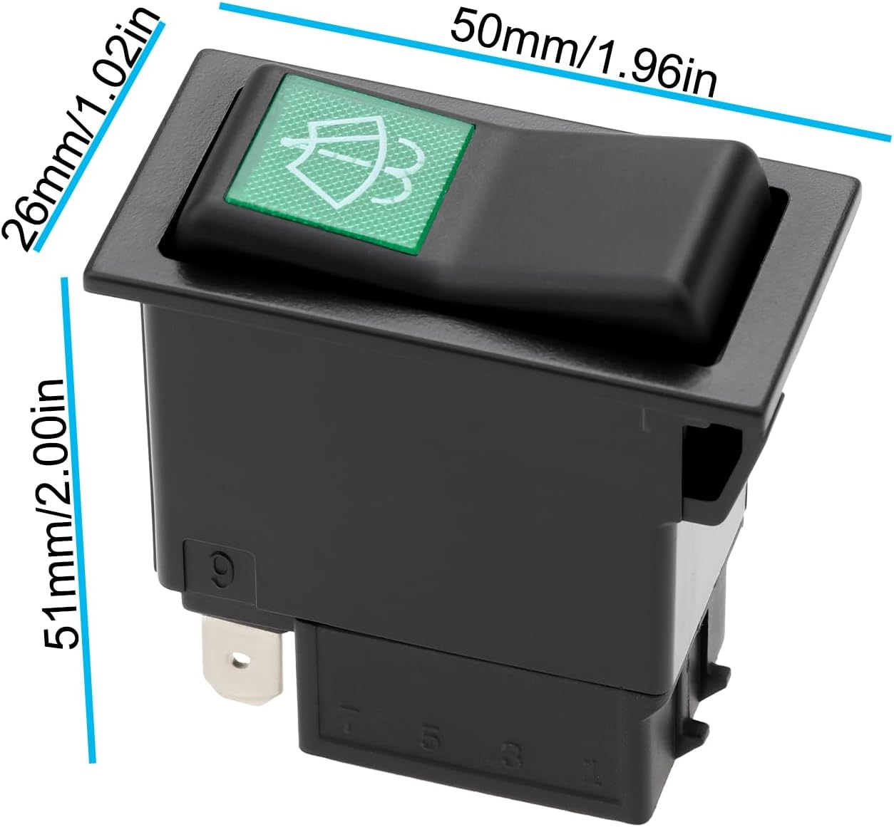 VGOL Tractor Windshield Wiper Button Switch 245911C1 3223052R2 Compatible with Case Compatible with IHC