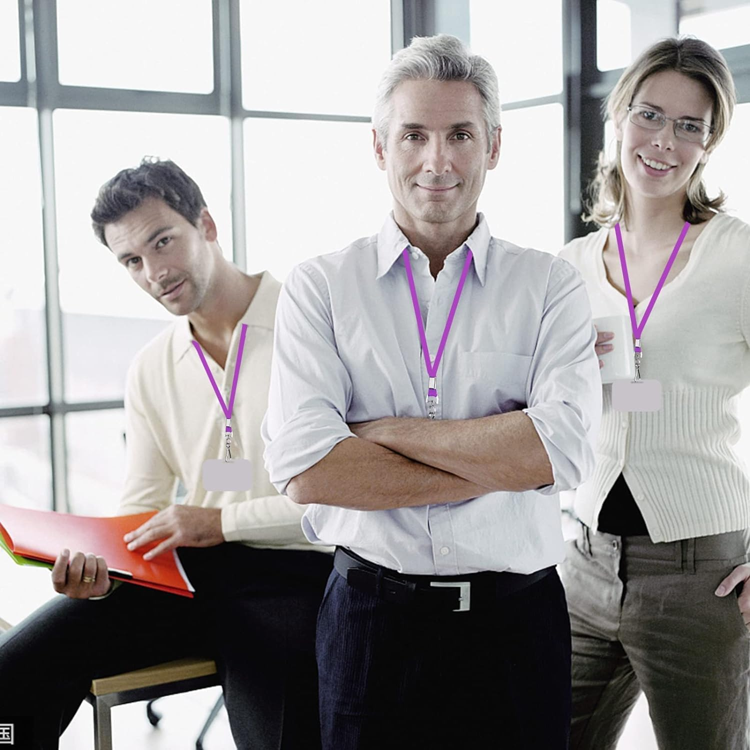 Navy Blue Lanyard Bulk 50 Packs Lanyards for ID Badges,Lanyards with Swivel Hook Clips for Name Tag Lanyard ID Holder image number 6