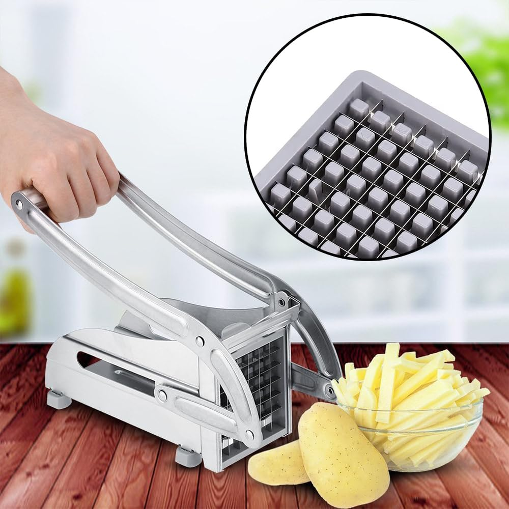 Potato Chipper,Vegetable Veggie Machine,French Fry Cutter,Manual Potato Strip Cutter,Stainless Steel Cutting Machine, for Potato, Onion,Vegetables,Cucumber image number 1