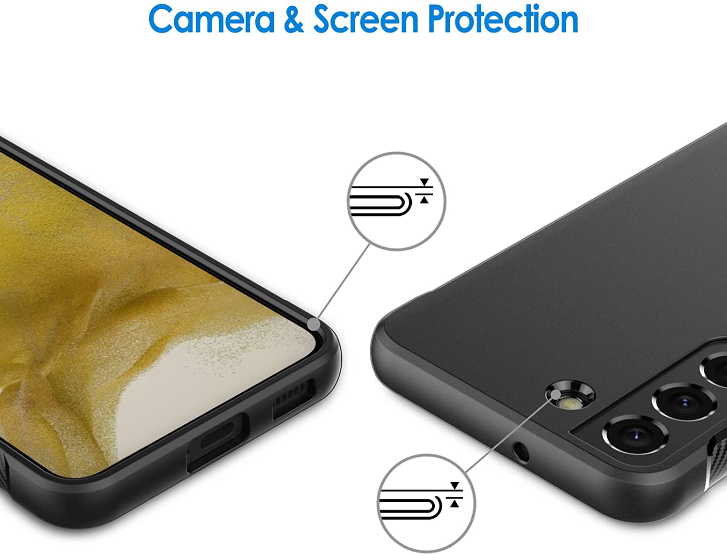 Jetech Slim Fit Case for Samsung Galaxy S22 5G 6.1-Inch, Thin Phone Cover with Shock-Absorption and Carbon Fiber Design (Black) image number 3