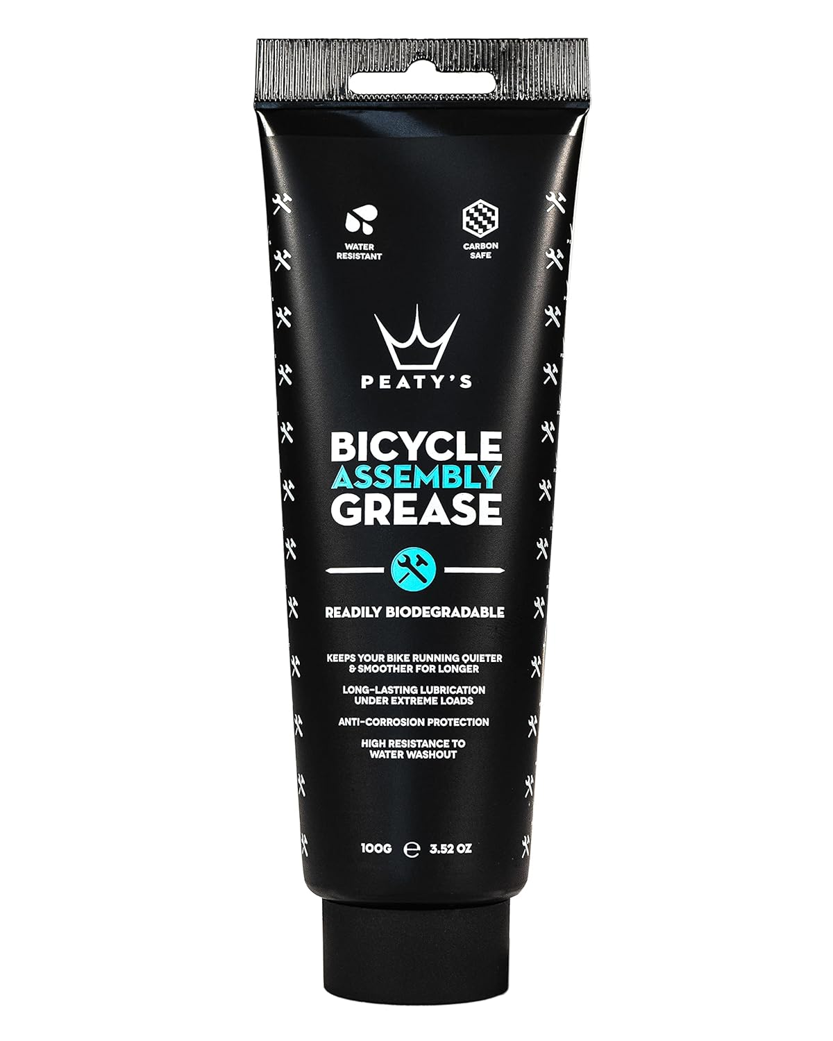 Peaty'S Bicycle Mounting Grease - Mounting Paste Bicycle for Low-Friction Performance, Faucet Grease with Corrosion Protection, Long-Lasting Lubricant, for All Bicycle Constructions and Carbon, 100 G