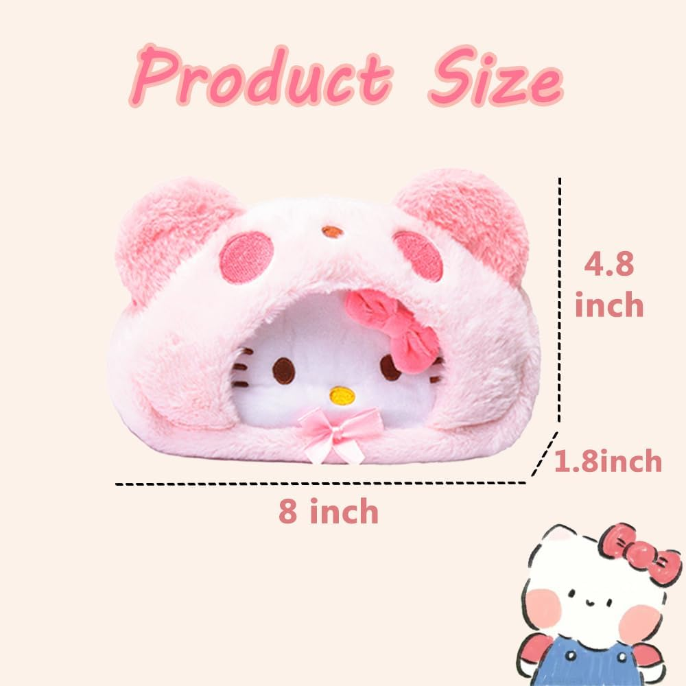 Cute Kawaii Plush Zipper Pencil Case, Used for Office Supplies, Stationery Storage and Cute Anime Cosmetic Bag image number 5