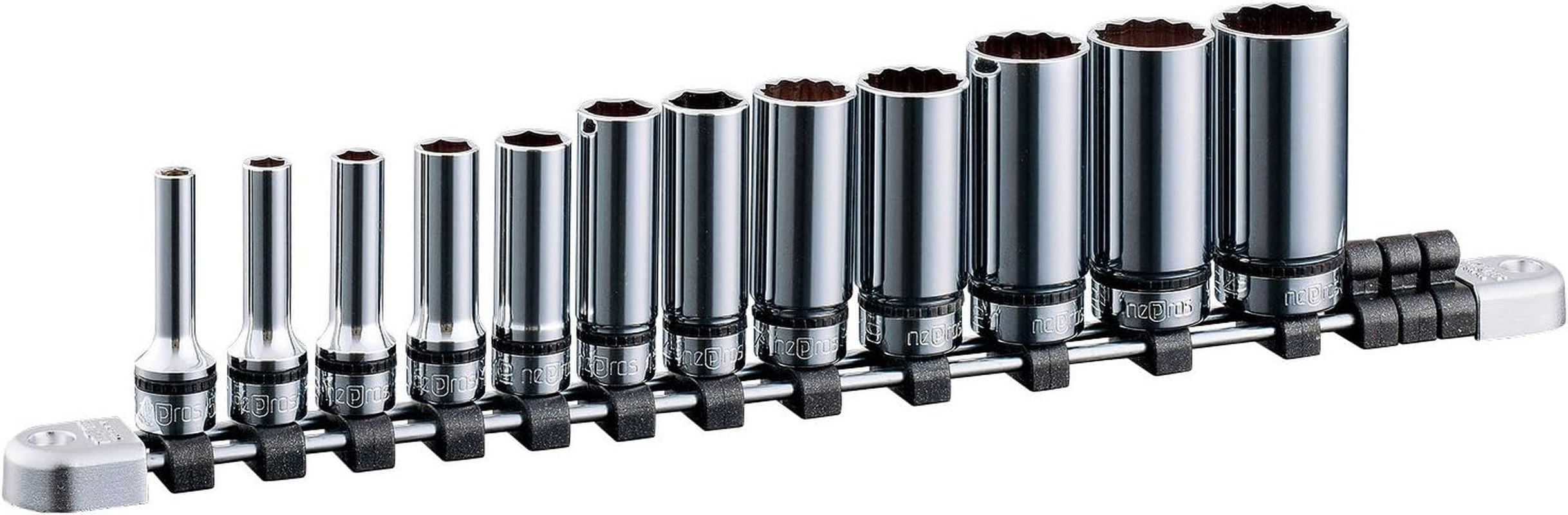 Kyoto Machine Tools (KTC) Neplos 3/8 Inch (9.5 Mm) Universal Socket Set, Set of 5 NTB305JUA image number 1