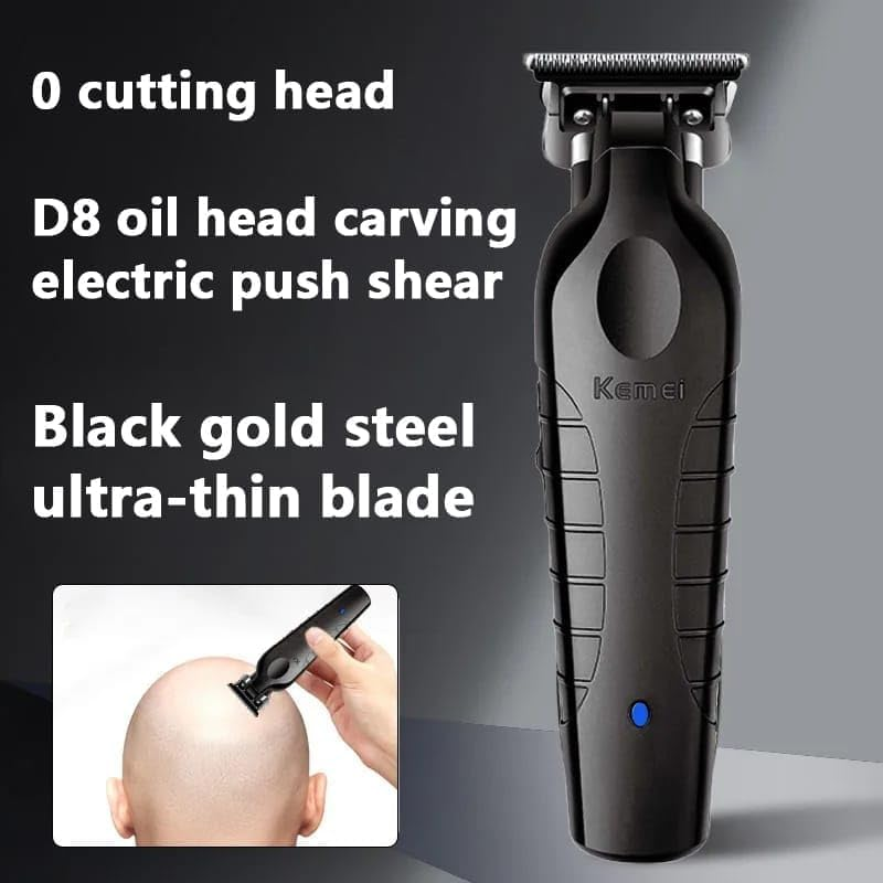 Kemei 2299 Barber Cordless Hair Trimmer 0Mm Zero Gapped Carving Clipper Detailer Professional Electric Finish Cutting Machine image number 2