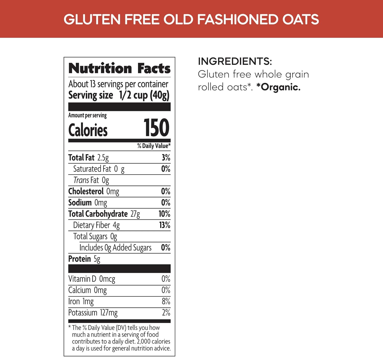 Nature'S Path Organic Old Fashioned Oats Oatmeal, 18 Oz (Pack of 6), Gluten Free, Non-Gmo image number 6