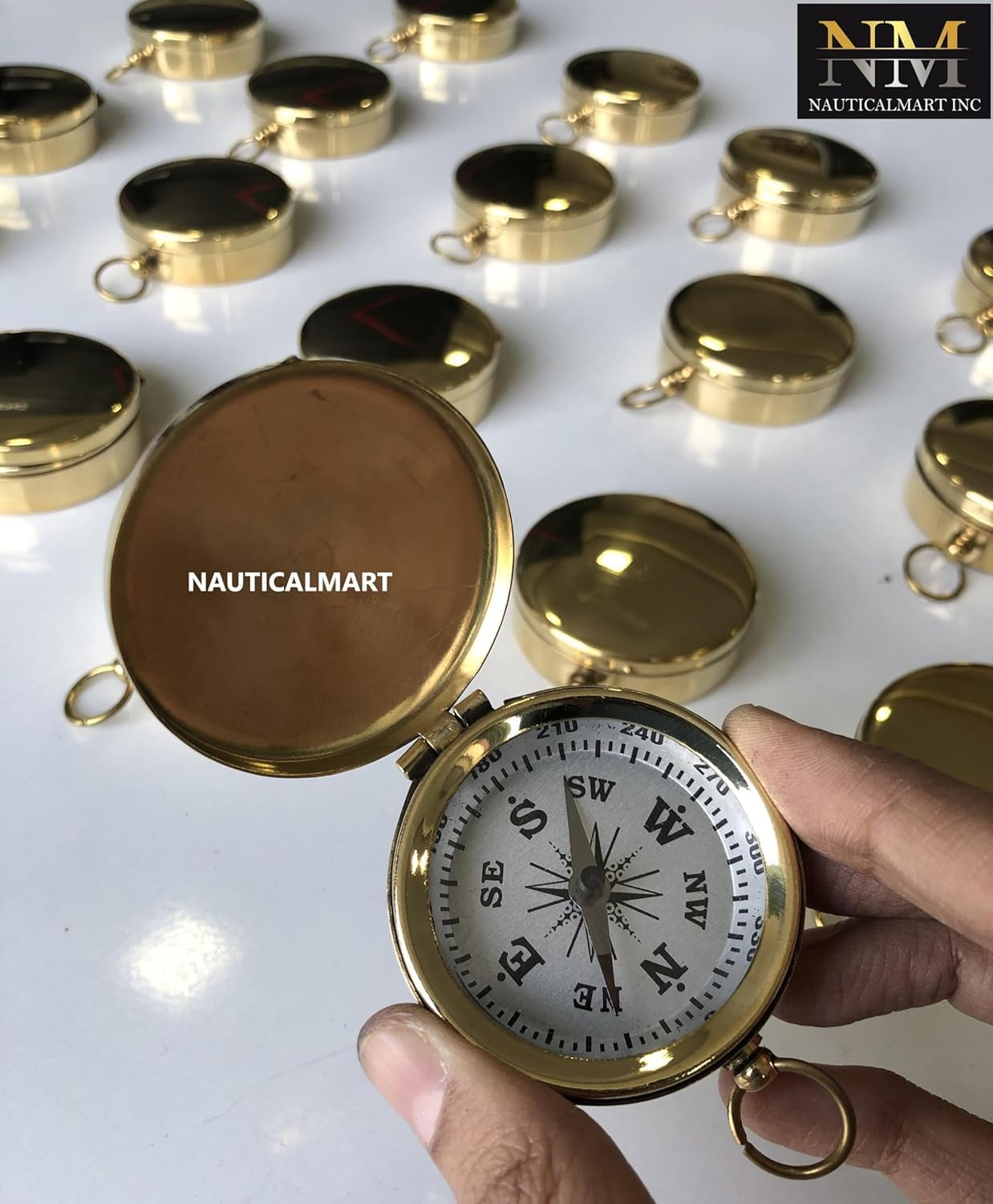 Nautical Brass Pocket Marine Compass Best Gift Set - Case Pack Of 50 image number 6