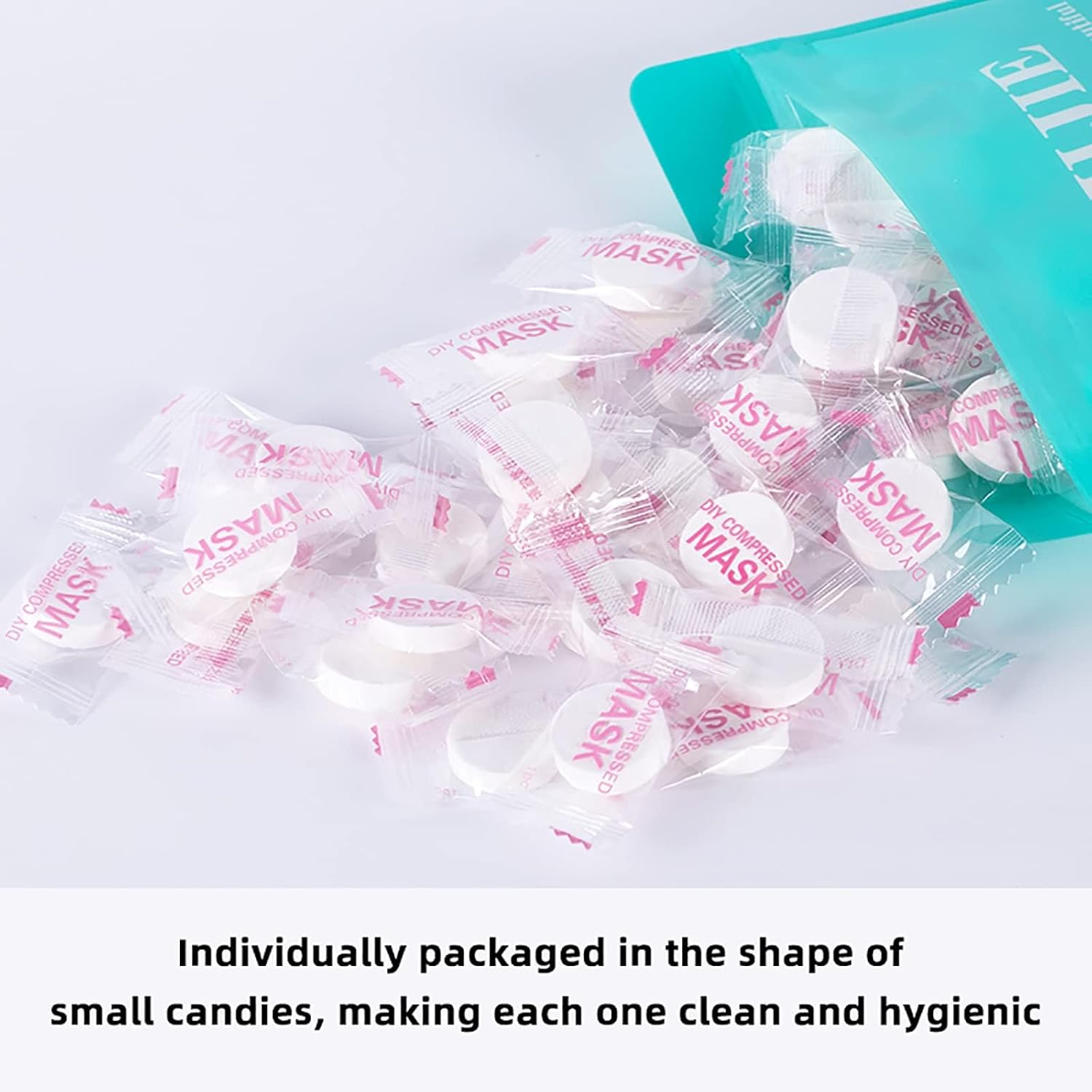 100Pcs Disposable Dry Skin Mask Facial Paper Compress Masque, Ultra Thin Beauty DIY Disposable Mask Sheet for Face Care Random Color image number 4