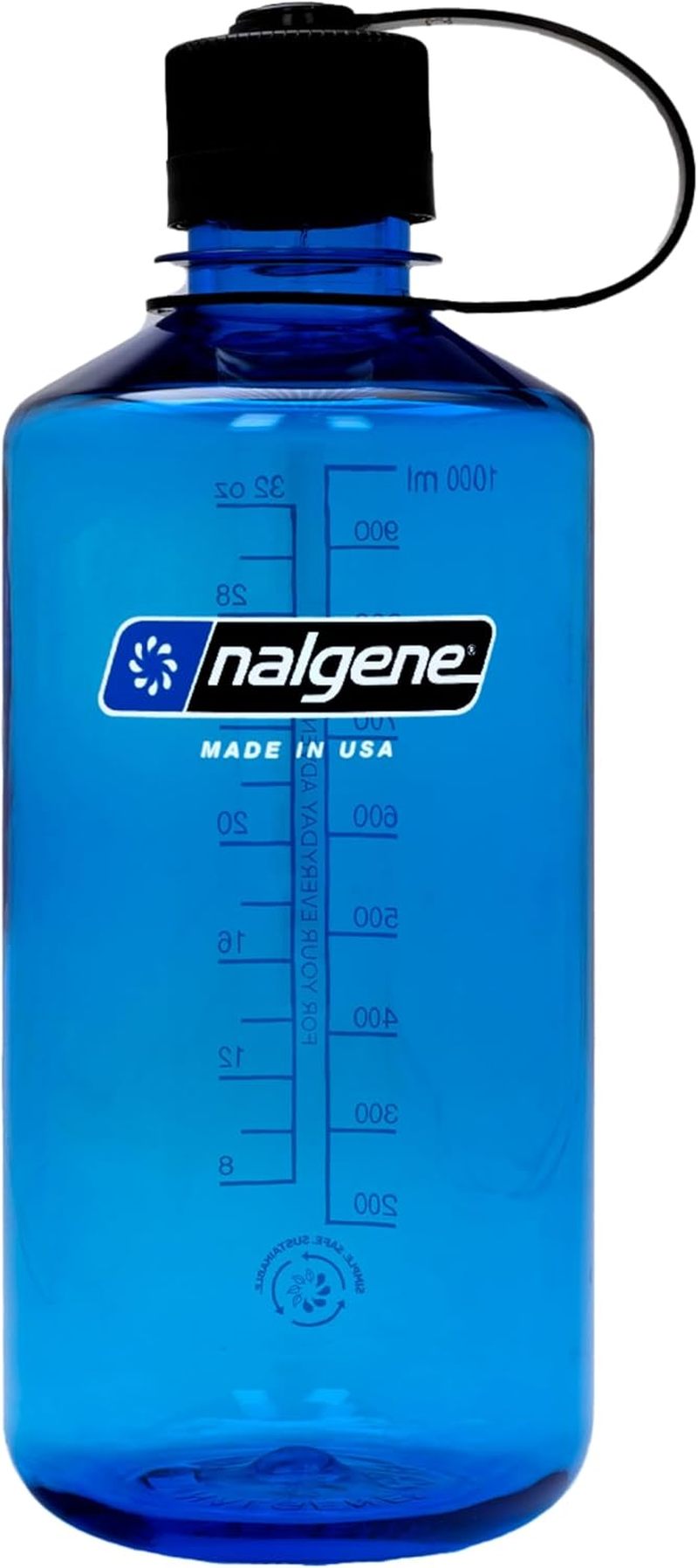 Nalgene Sustain Tritan Bpa-Free Water Bottle Made with Material Derived from 50% Plastic Waste, 32 OZ, Narrow Mouth, Slate Blue - Cosmo image number 5