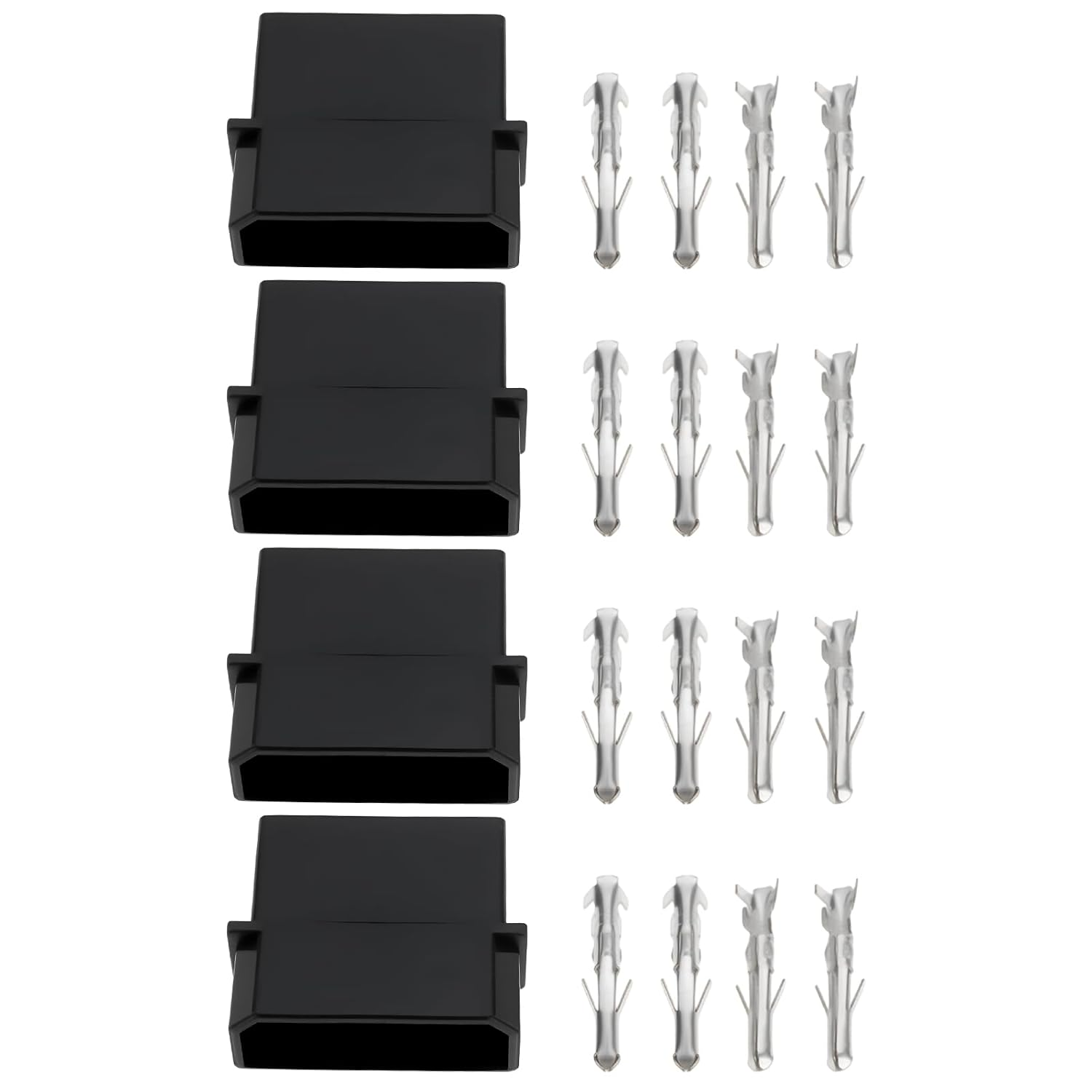 SING F LTD 4Pcs 4 Pin Computer PATA HDD PC Power Connector Kit Compatible with Molex Power Interface Hard Drive Optical Drive (Female) image number 3