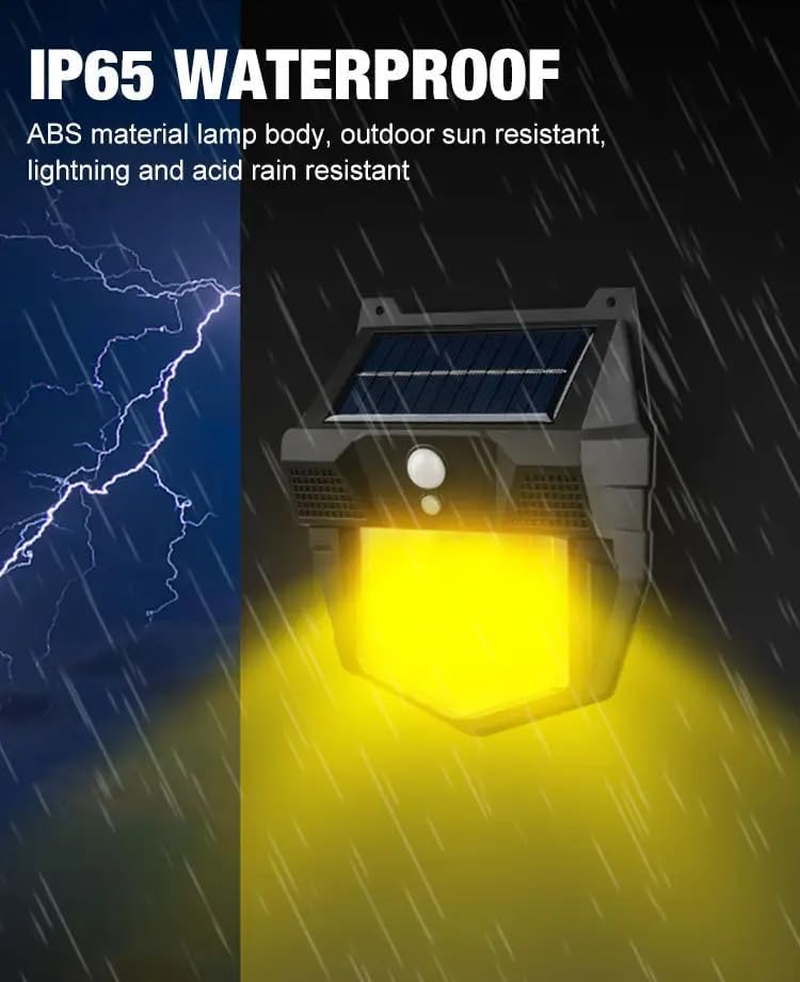 Solar Lights Outdoor, Exterior Waterproof Lanterns,High-Brightness Solar Motion Sensor Lights - 120&deg; Wide Angle, IP65 Waterproof Solar-Powered Outdoor Lamps for Garden, Patio, and Yard (2-Pack)