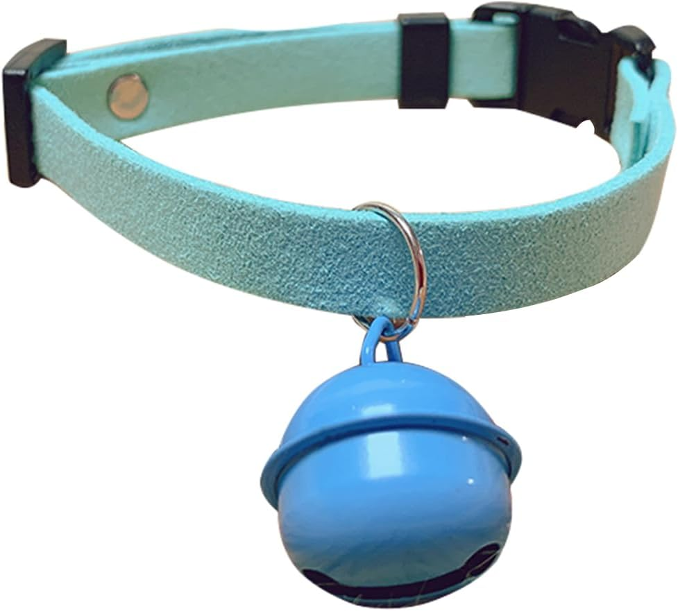 Breakaway Cat Collar Strip Bell，Safety Quick Release Cat Collars,Double Velvet with Bell, S-Size -20 Cm (Fit within 3 Kg) for Cats Puppy（Blue） image number 3