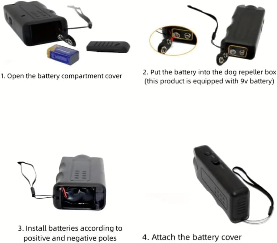 Ultrasonic Dog Repeller, 2024 Upgrade anti Barking Devices Super Ultrasonic Dog Chaser Dog Bark Deterrent Device Bark Box Sonic Barking Deterrent Devices for Indoor Outdoor Use (2 PCS) image number 6