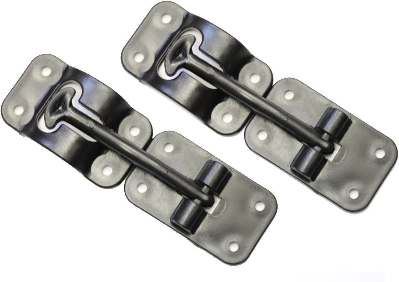 2 Pack: RV T-Style Door Holder Catch 3-1/2 for Latch Holder Camper Trailer Cargo Hatch White