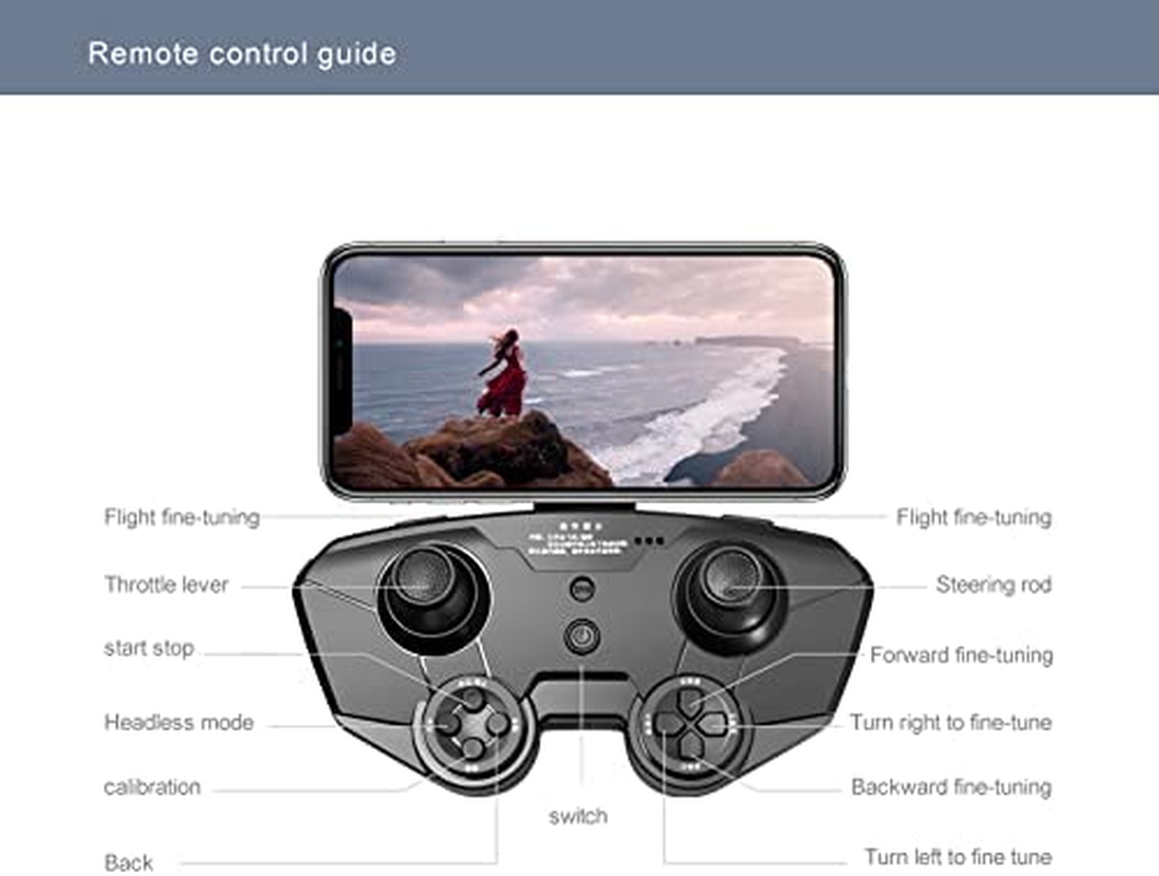 Bargainpop Foldable Mini Drone for Beginners with 4K Dual HD Camera 2.4G Wifi FPV RC Quadcopter Gesture Control with Carry Case, 3 Batteries image number 3