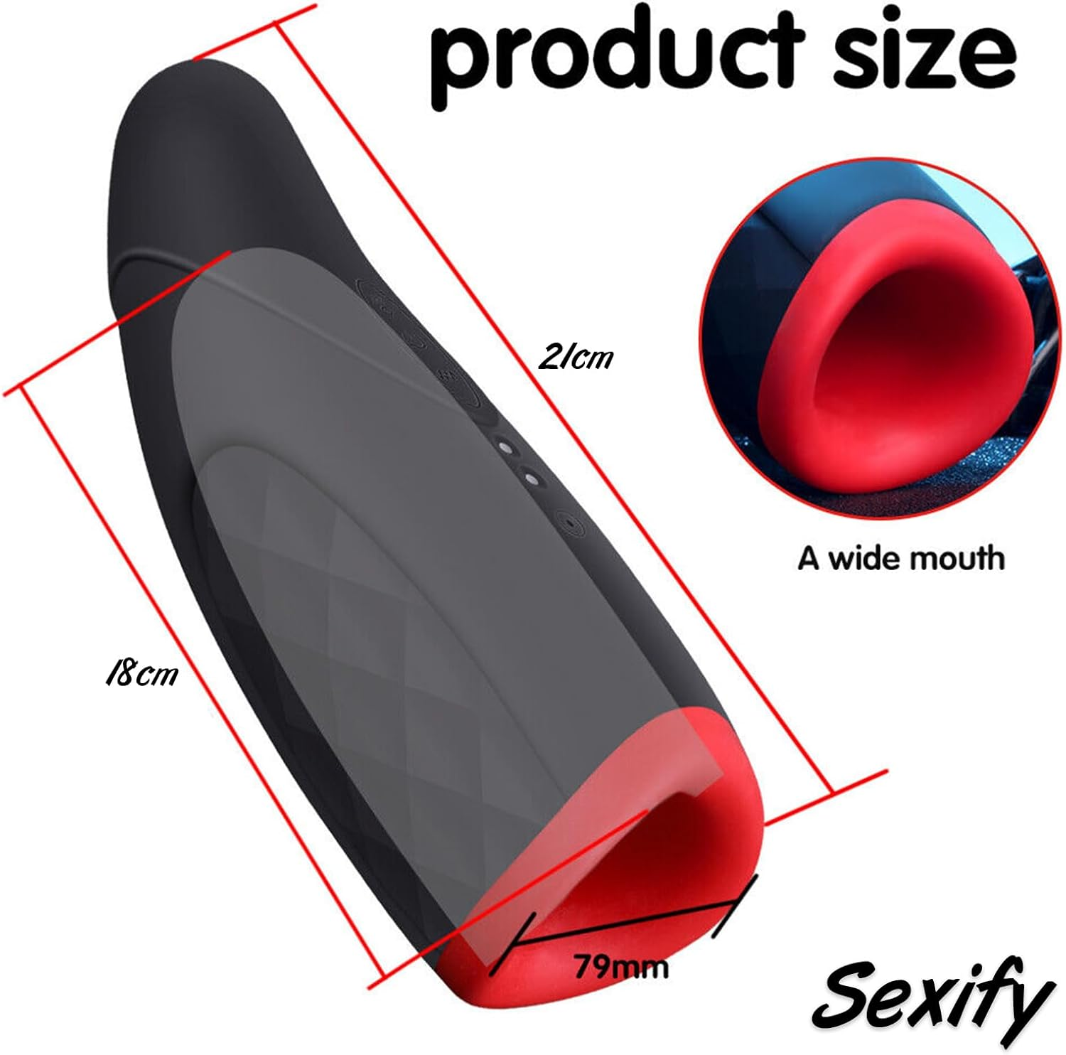 Automatic Male Masturbators Sex Toys for Men, Male Masturbator Cup with Vibrating + Heating Modes for Penis Stimulation, 3D Realistic Textured Electric Pocket Pussy Manual Sucking Adult Toys for Men Masturbation Sex Toy image number 3