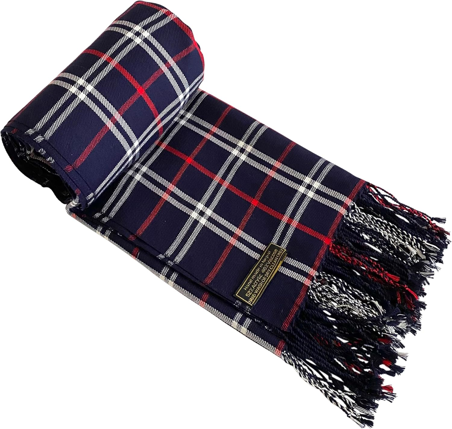 CJ Apparel Men'S Nepalese Tartan Design Fashion Scarf Seconds Scarves Fall/Winter Face Cover NEW image number 1