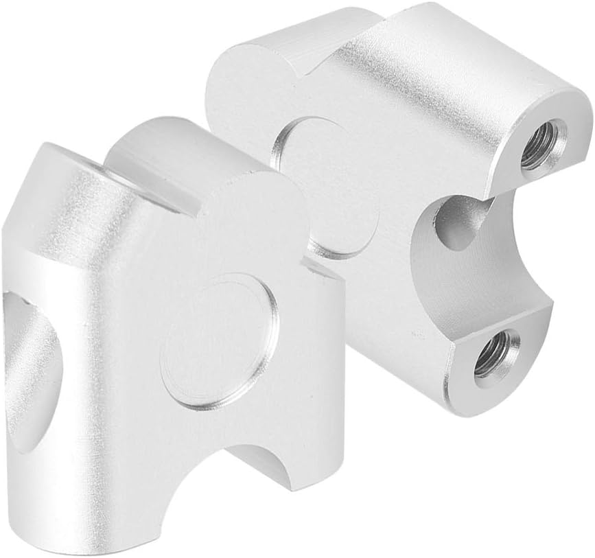 Universal 22Mm Motorcycle Handle Bar Riser Clamp, Back Move Mount Adapter with Plating (Black)