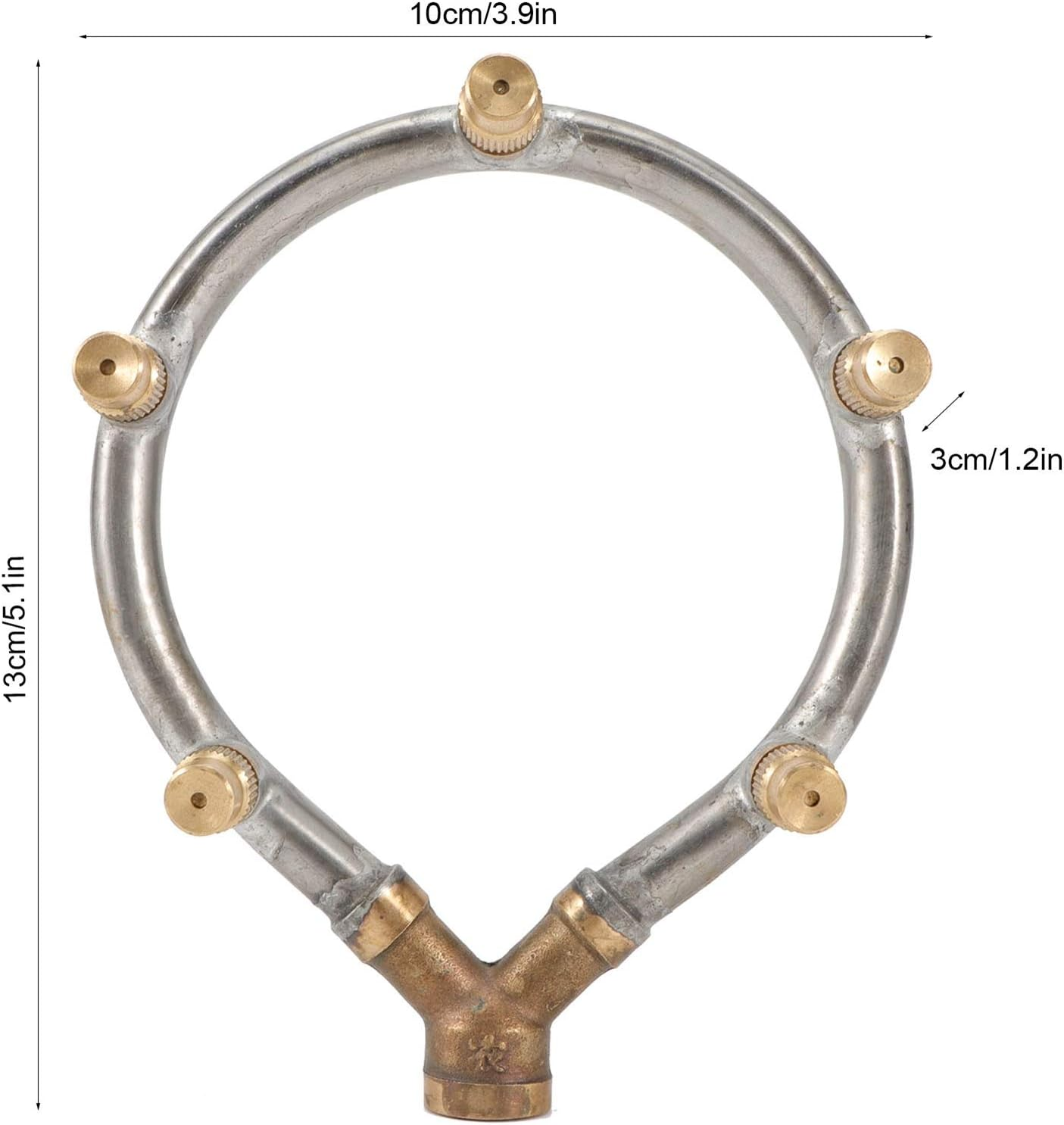 Changor 5 Head Adjustable Misting Nozzle Atomizing Spray Head Stainless Steel Atomizing Spray Head Misting Nozzles for Fine Mist to Water Column with G1/4In Female Thread image number 4