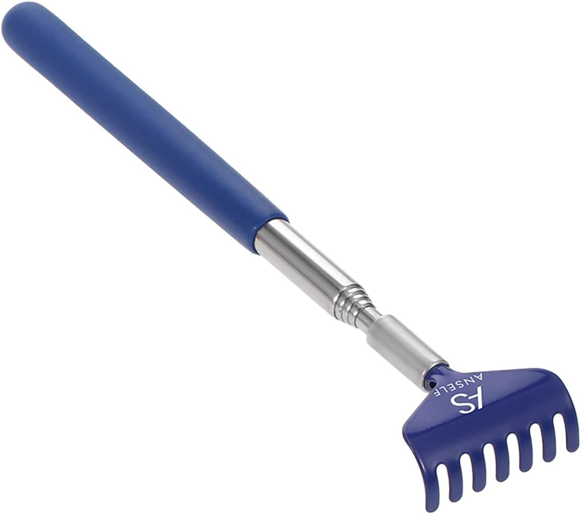 LAPOOH Telescopic Back Scratcher Massager Metal Compact Extendable 5 Section 20-68Cm Blue image number 3